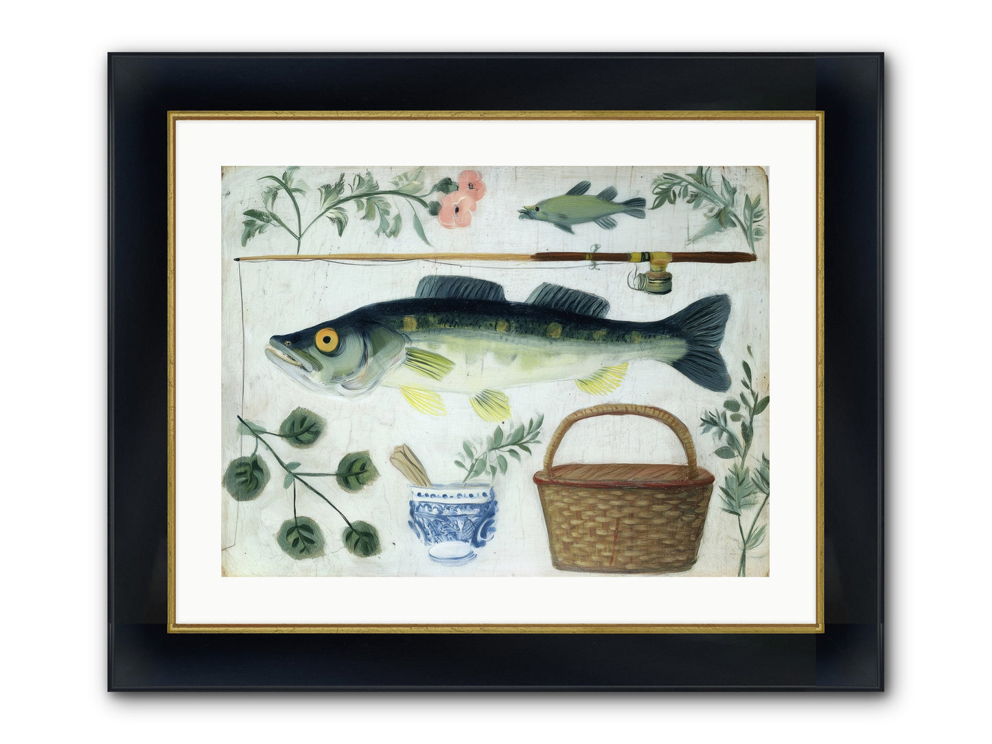 Curator's Coast Framed Print - Wide Black w/Gold 24x18