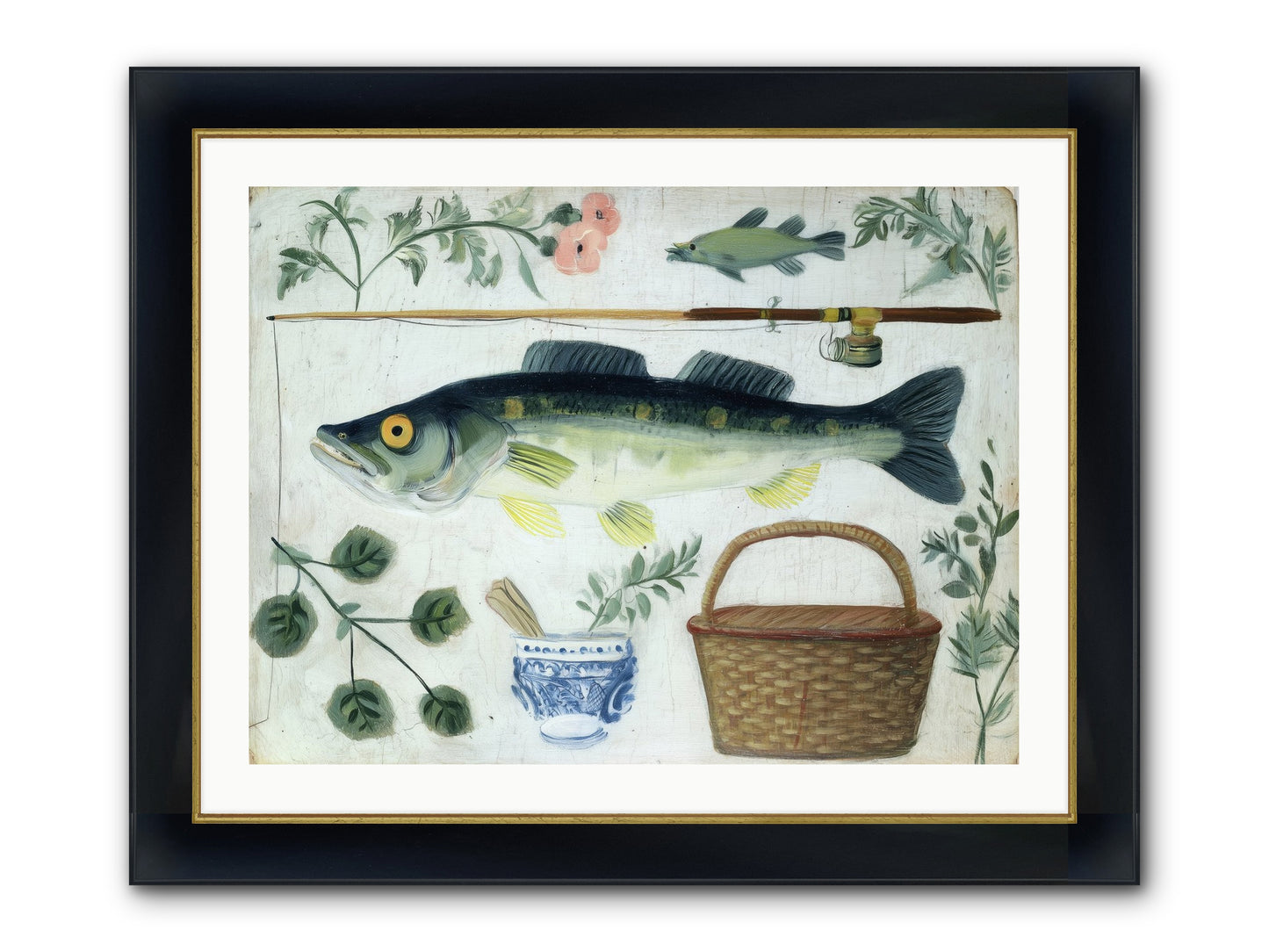 Curator's Coast Framed Print - Wide Black w/Gold 32x24