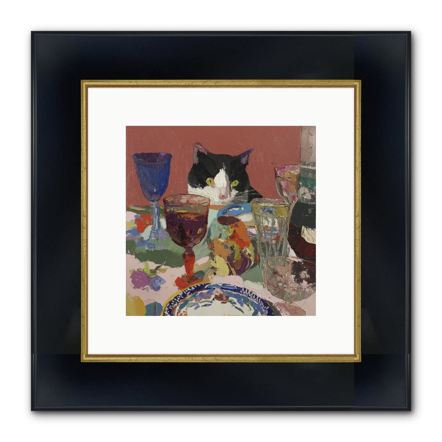 Curiosity Was An Art Form Framed Print - Wide Black w/Gold 10x10