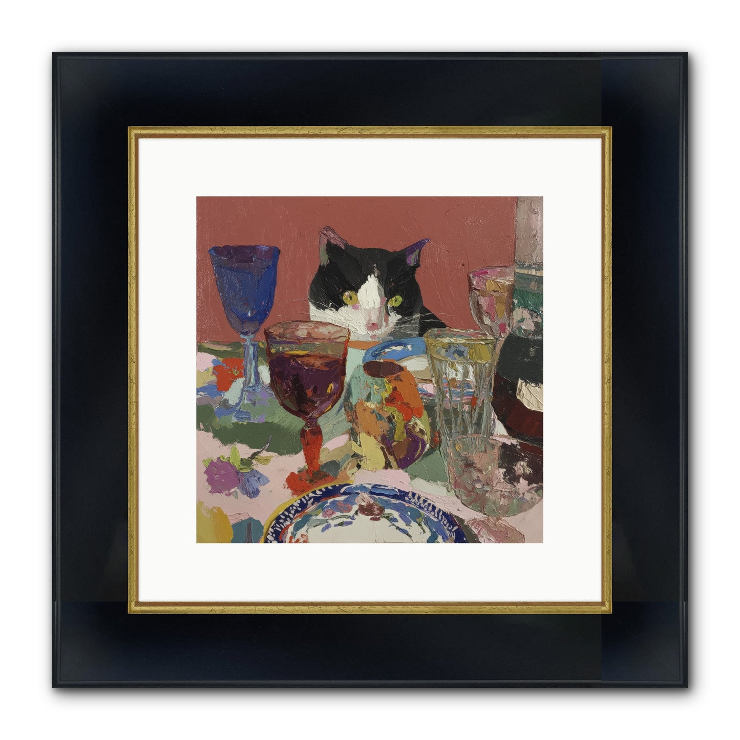 Curiosity Was An Art Form Framed Print - Wide Black w/Gold 12x12