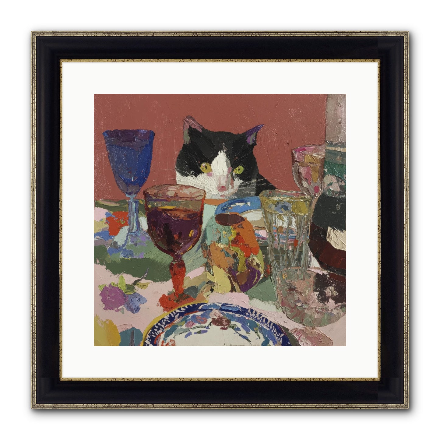 Curiosity Was An Art Form Framed Print - Black & Gold 16x16