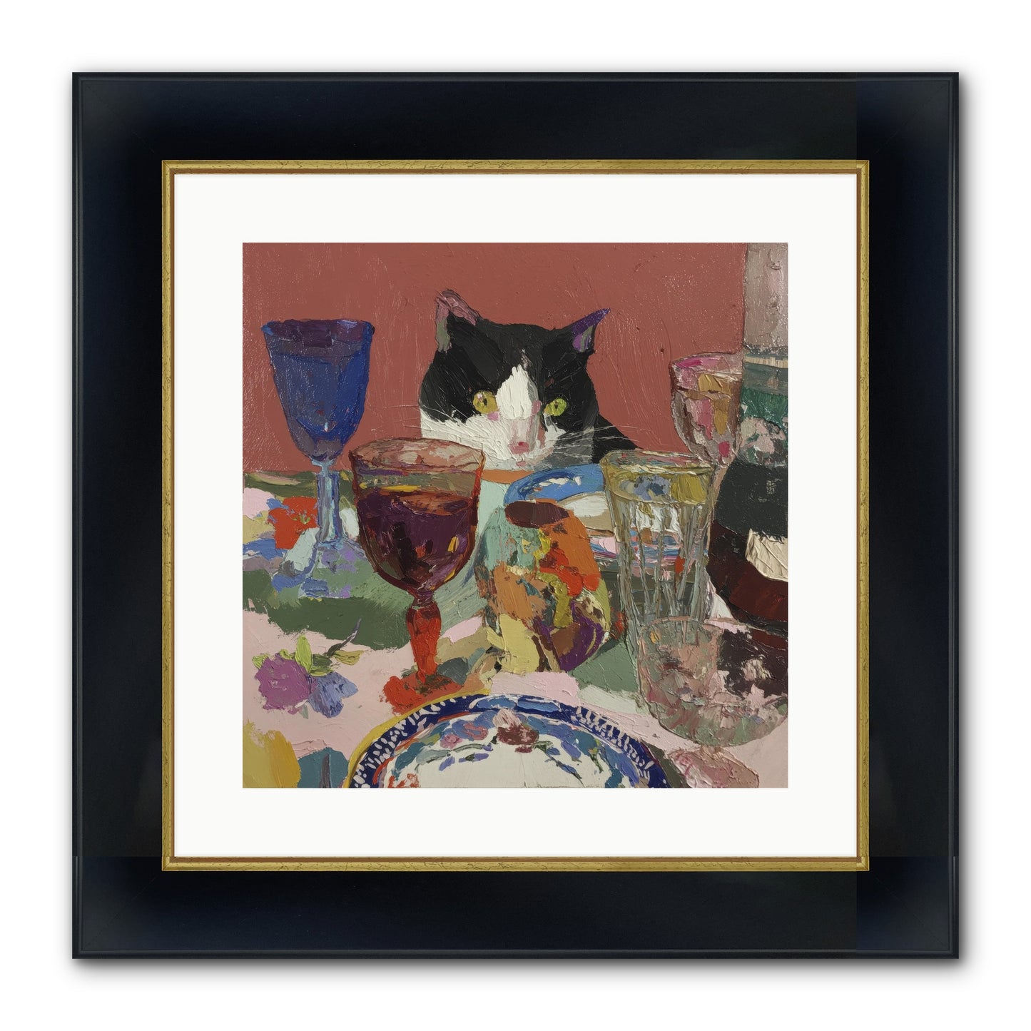 Curiosity Was An Art Form Framed Print - Wide Black w/Gold 16x16