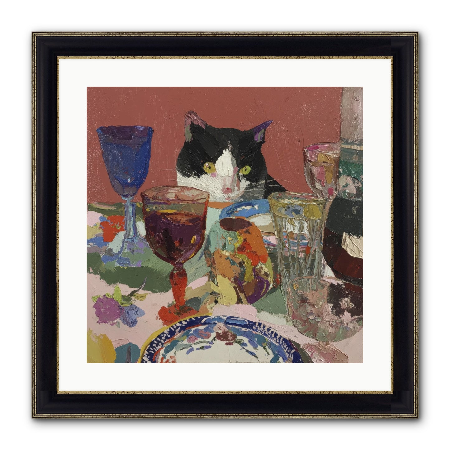 Curiosity Was An Art Form Framed Print - Black & Gold 20x20