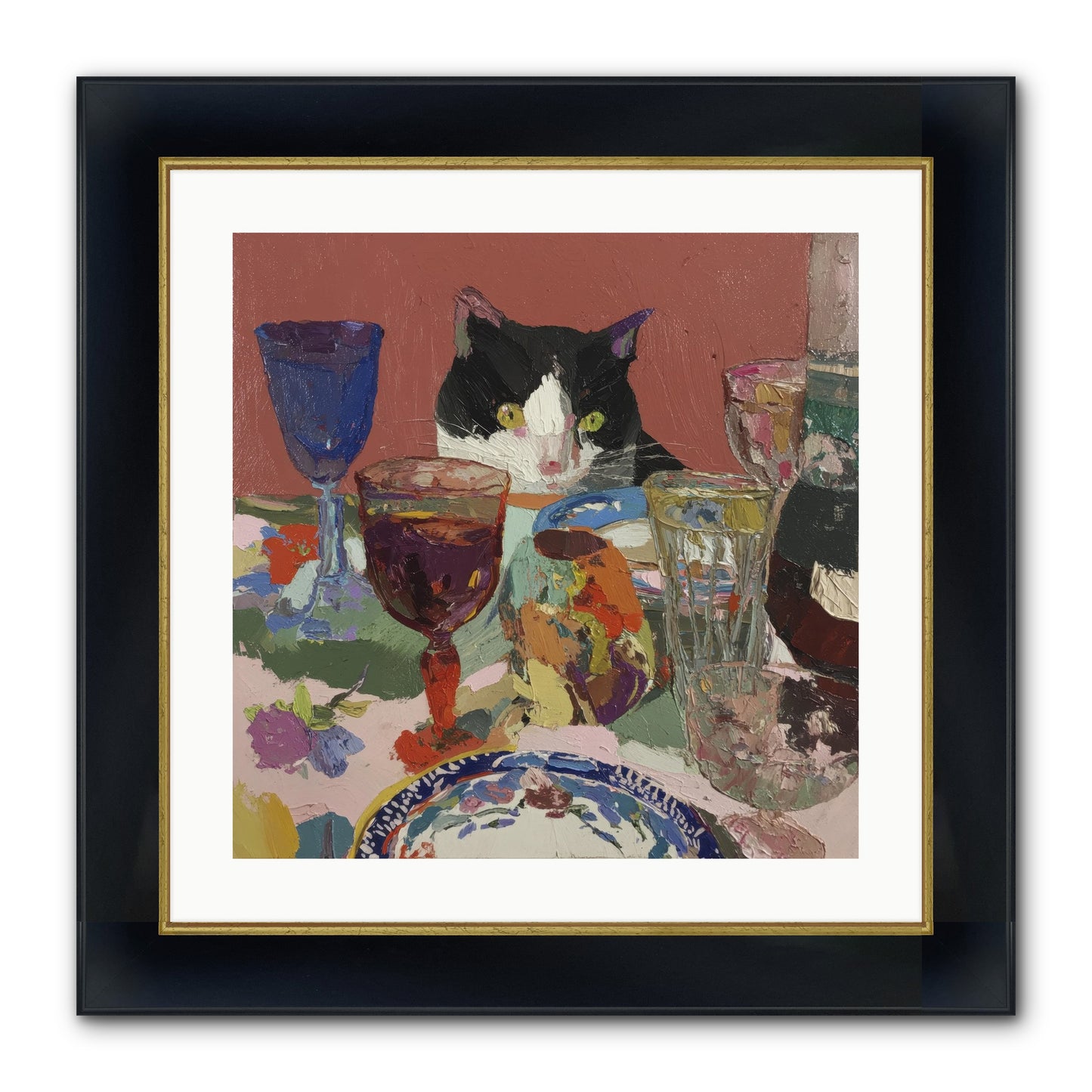 Curiosity Was An Art Form Framed Print - Wide Black w/Gold 20x20