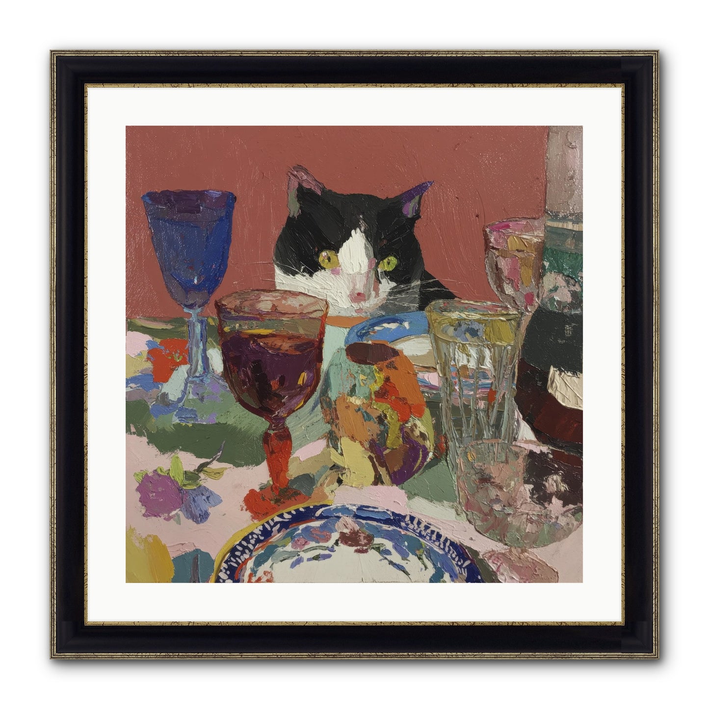 Curiosity Was An Art Form Framed Print - Black & Gold 24x24