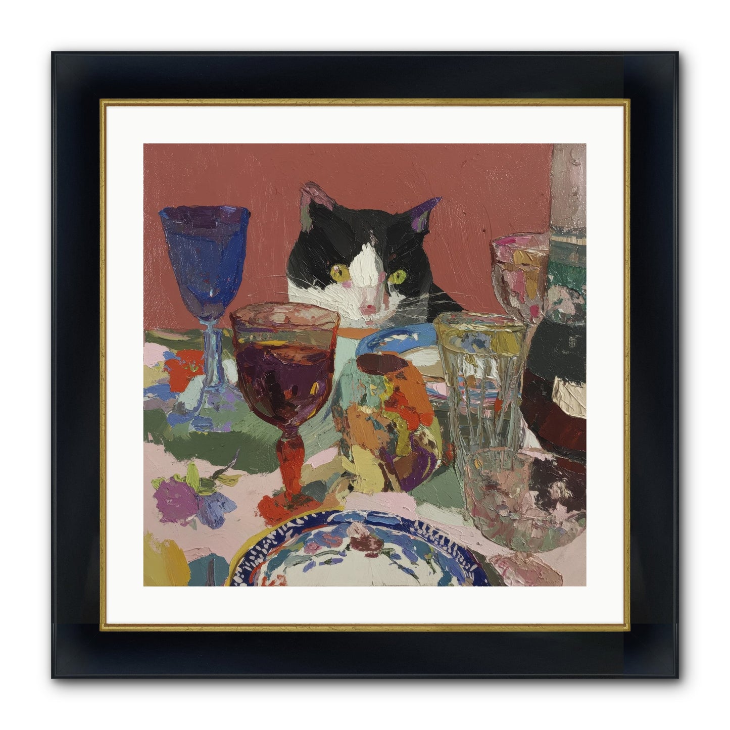 Curiosity Was An Art Form Framed Print - Wide Black w/Gold 24x24