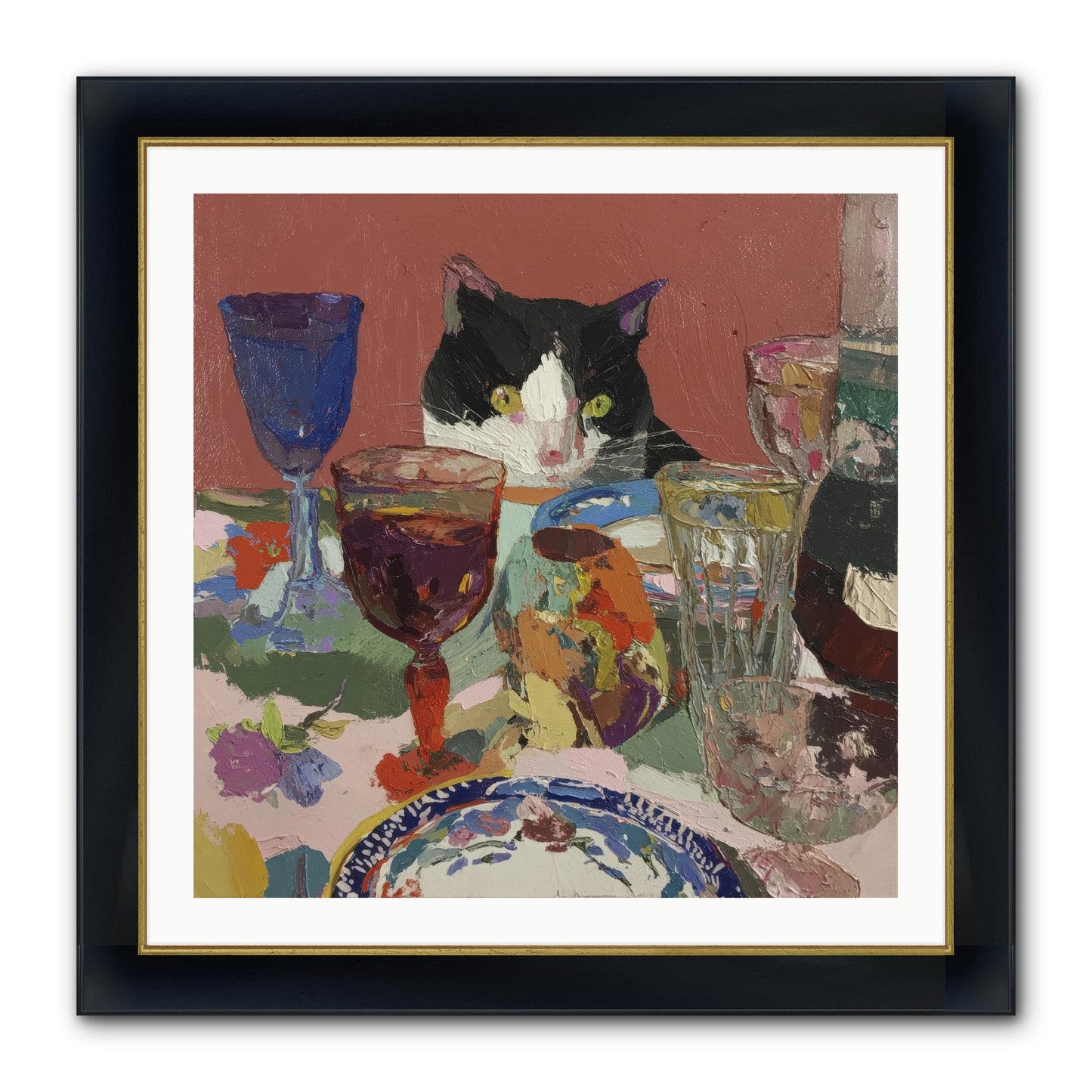 Curiosity Was An Art Form Framed Print - Wide Black w/Gold 30x30