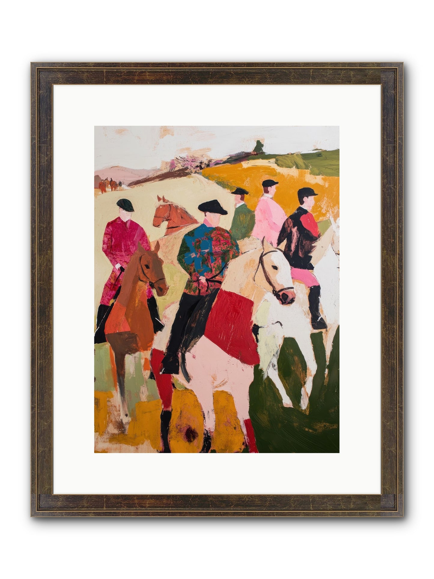 Curious Foxhunter No.1 Framed Print - Slimwoods Black/Gold 12x16