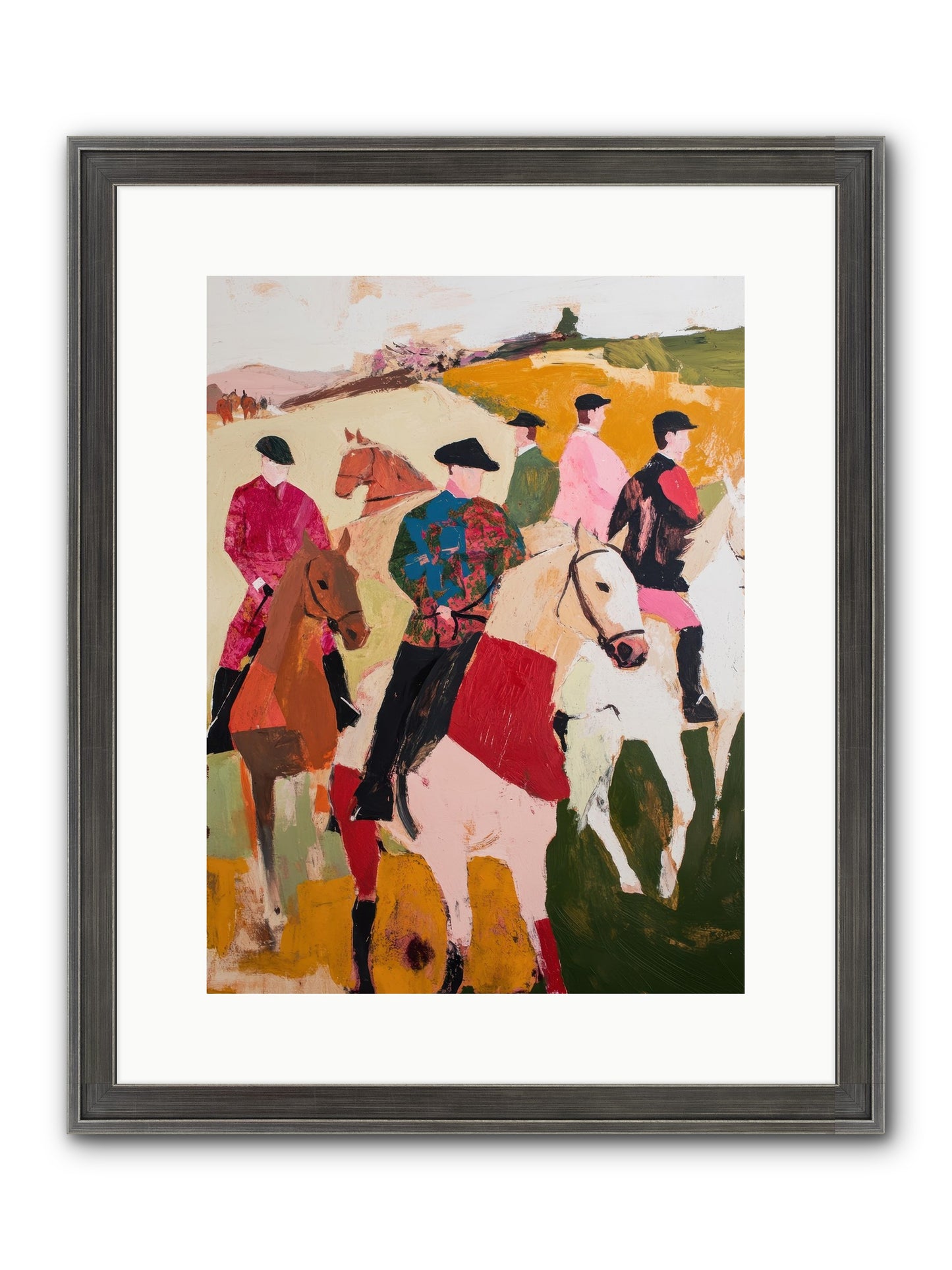 Curious Foxhunter No.1 Framed Print - Slimwoods Black/Silver 12x16