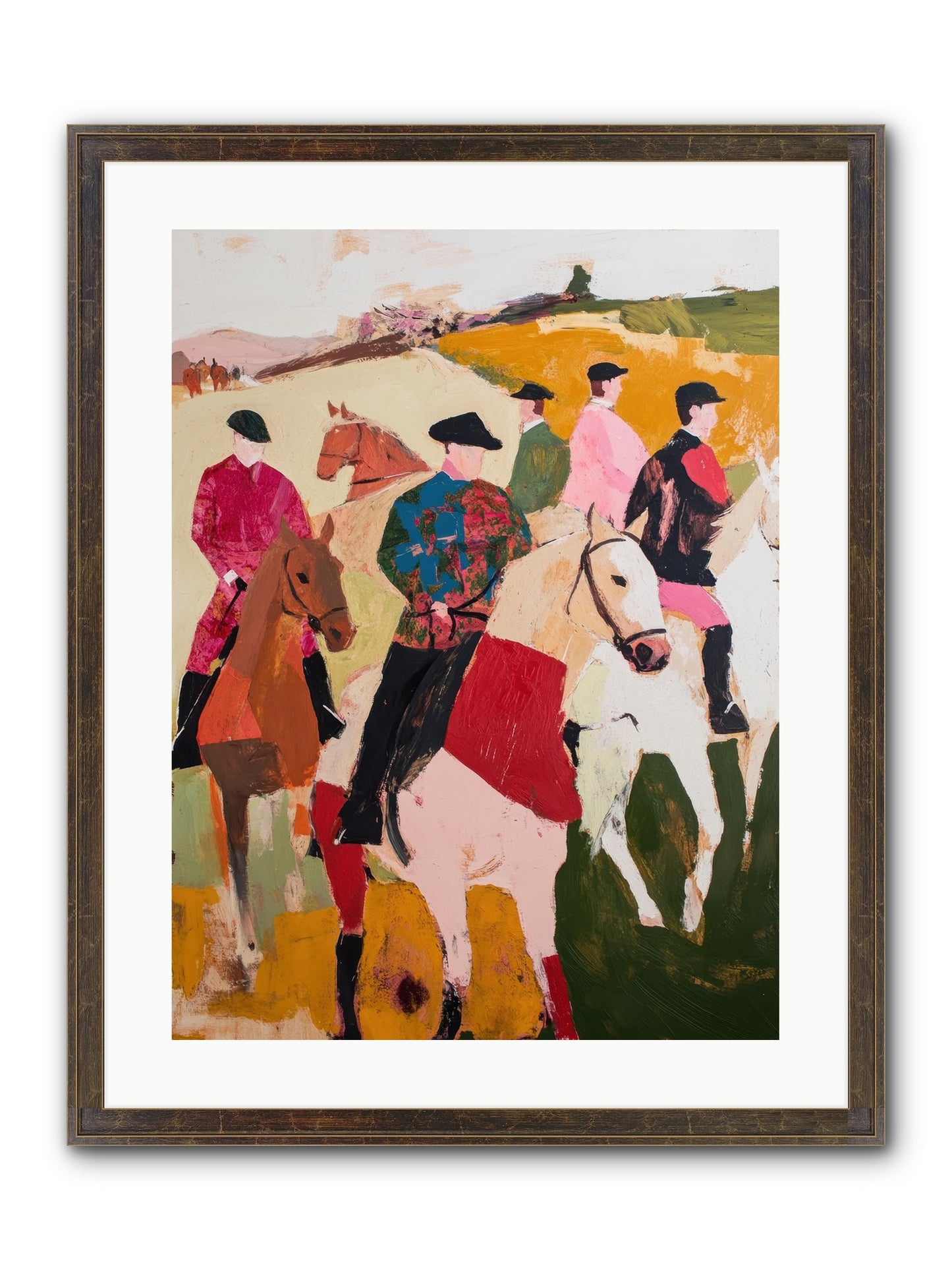 Curious Foxhunter No.1 Framed Print - Slimwoods Black/Gold 18x24