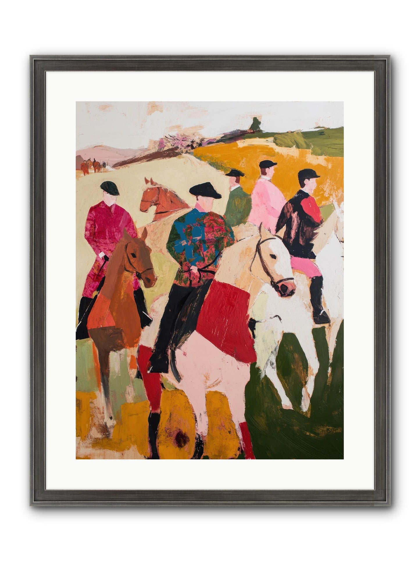 Curious Foxhunter No.1 Framed Print - Slimwoods Black/Silver 18x24