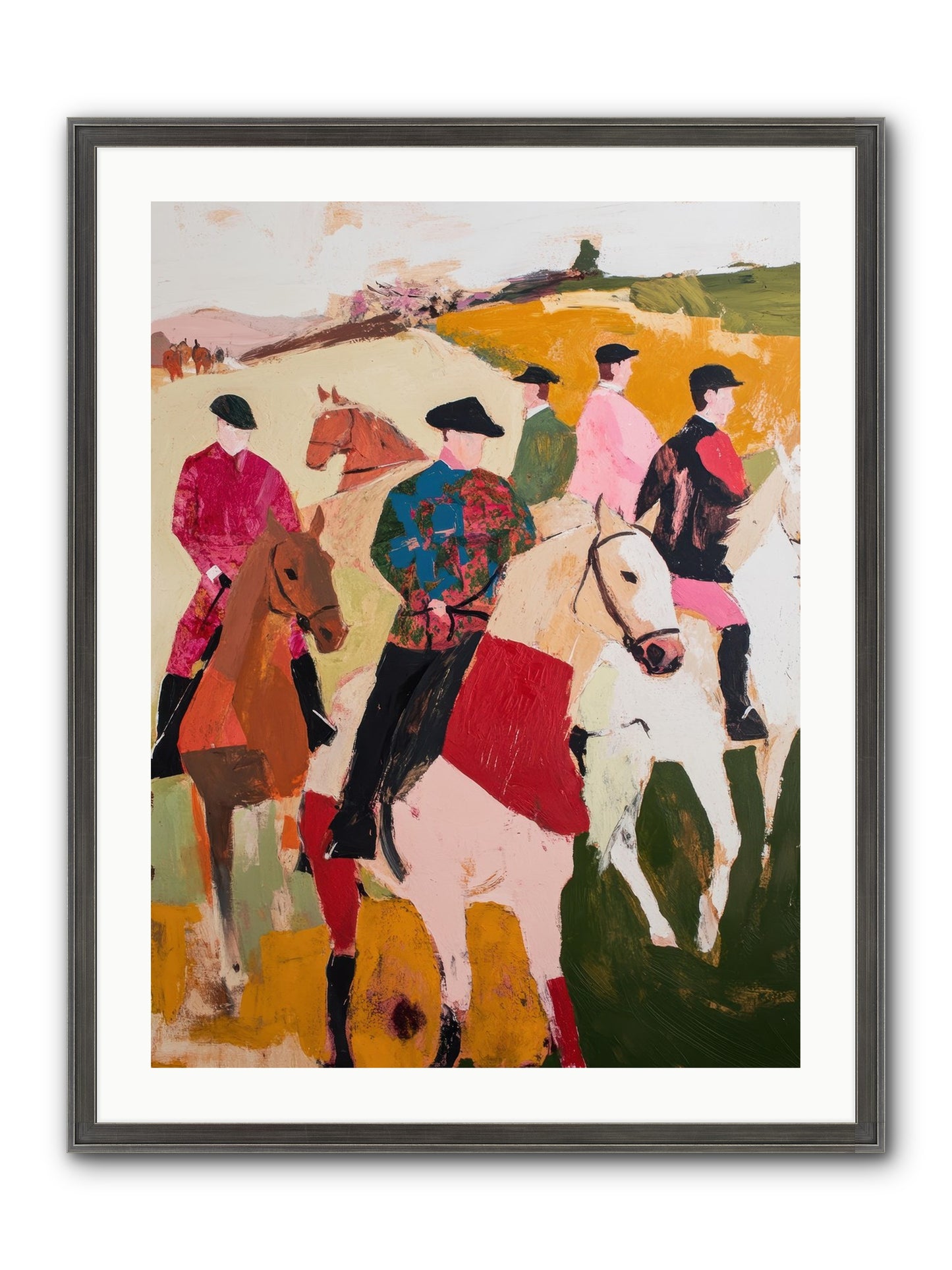 Curious Foxhunter No.1 Framed Print - Slimwoods Black/Silver 24x32