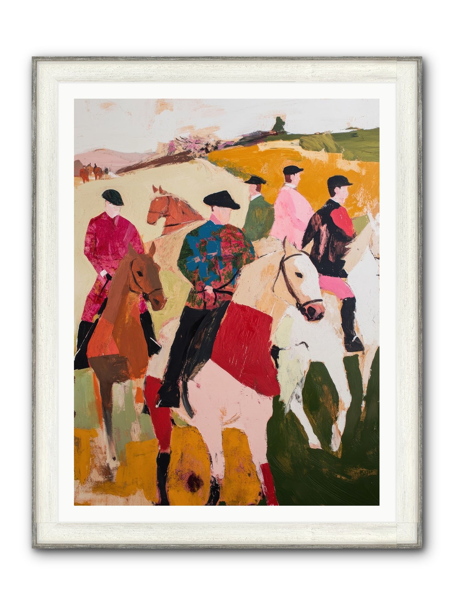 Curious Foxhunter No.1 Framed Print - Driftwood White 36x48