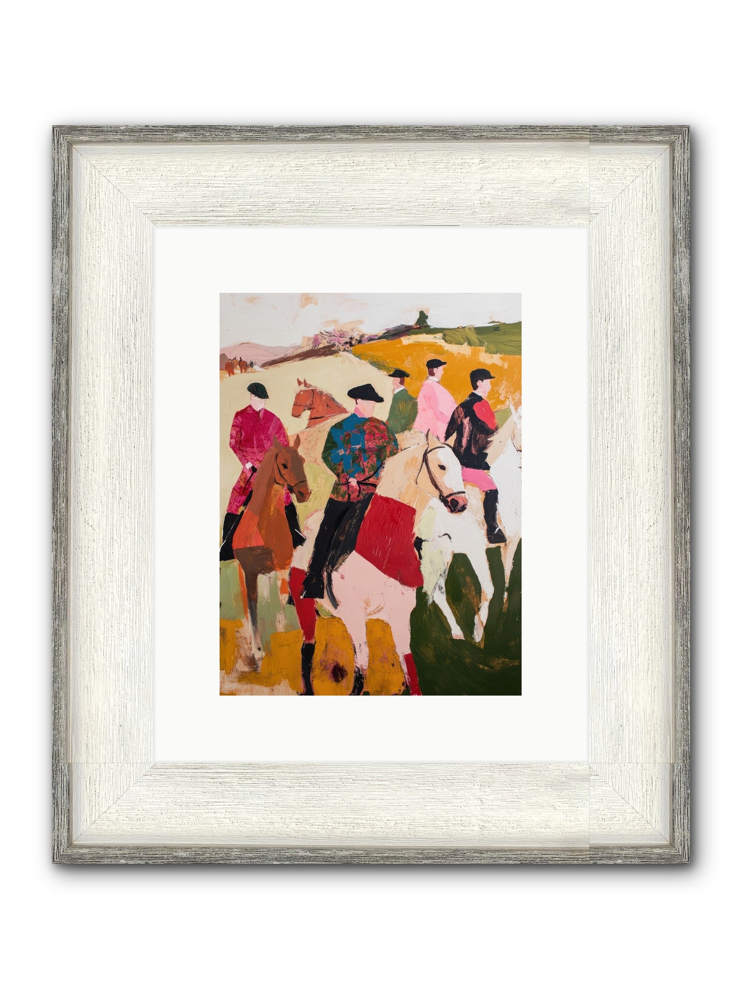 Curious Foxhunter No.1 Framed Print - Driftwood White 9x12