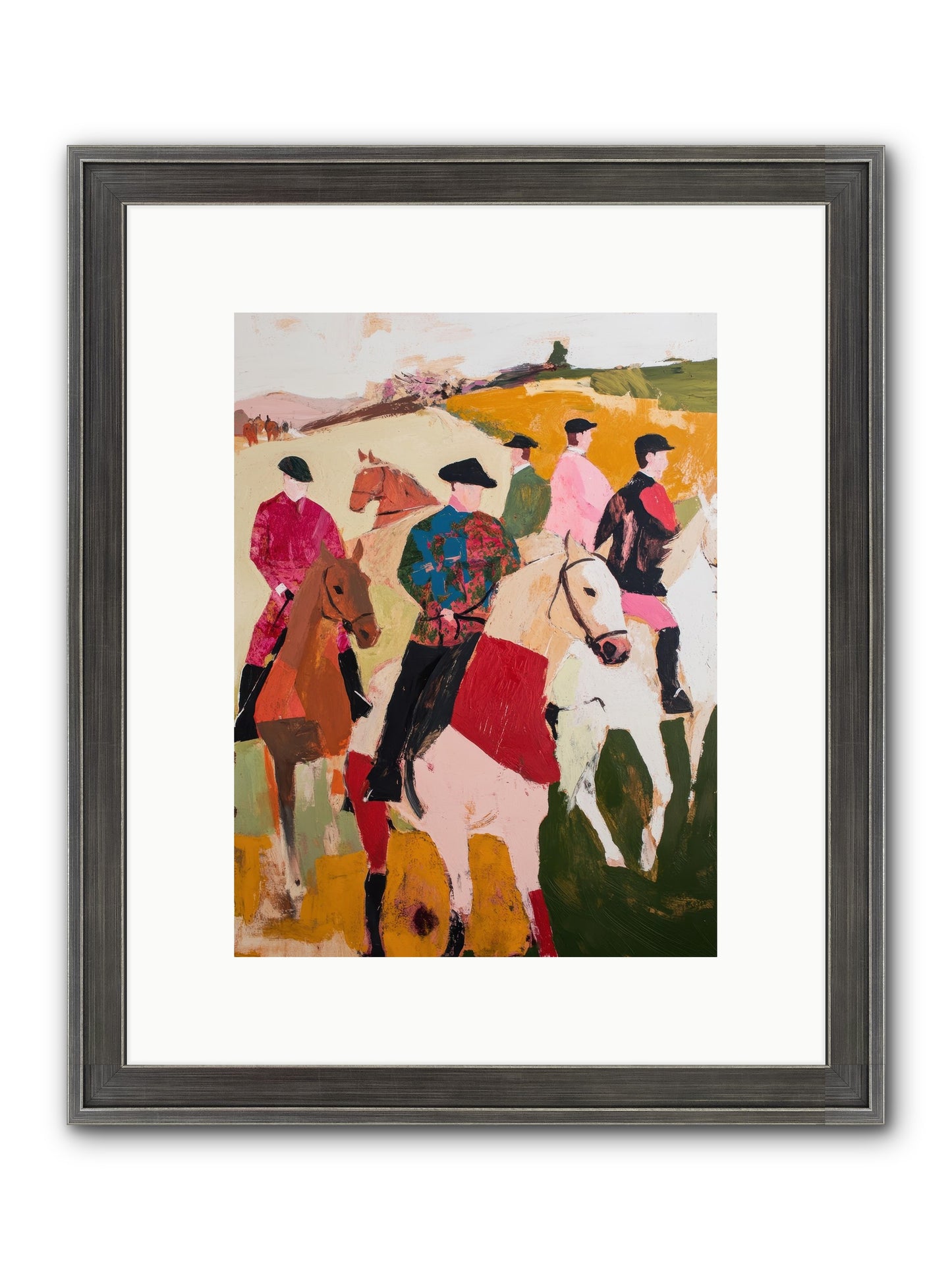 Curious Foxhunter No.1 Framed Print - Slimwoods Black/Silver 9x12