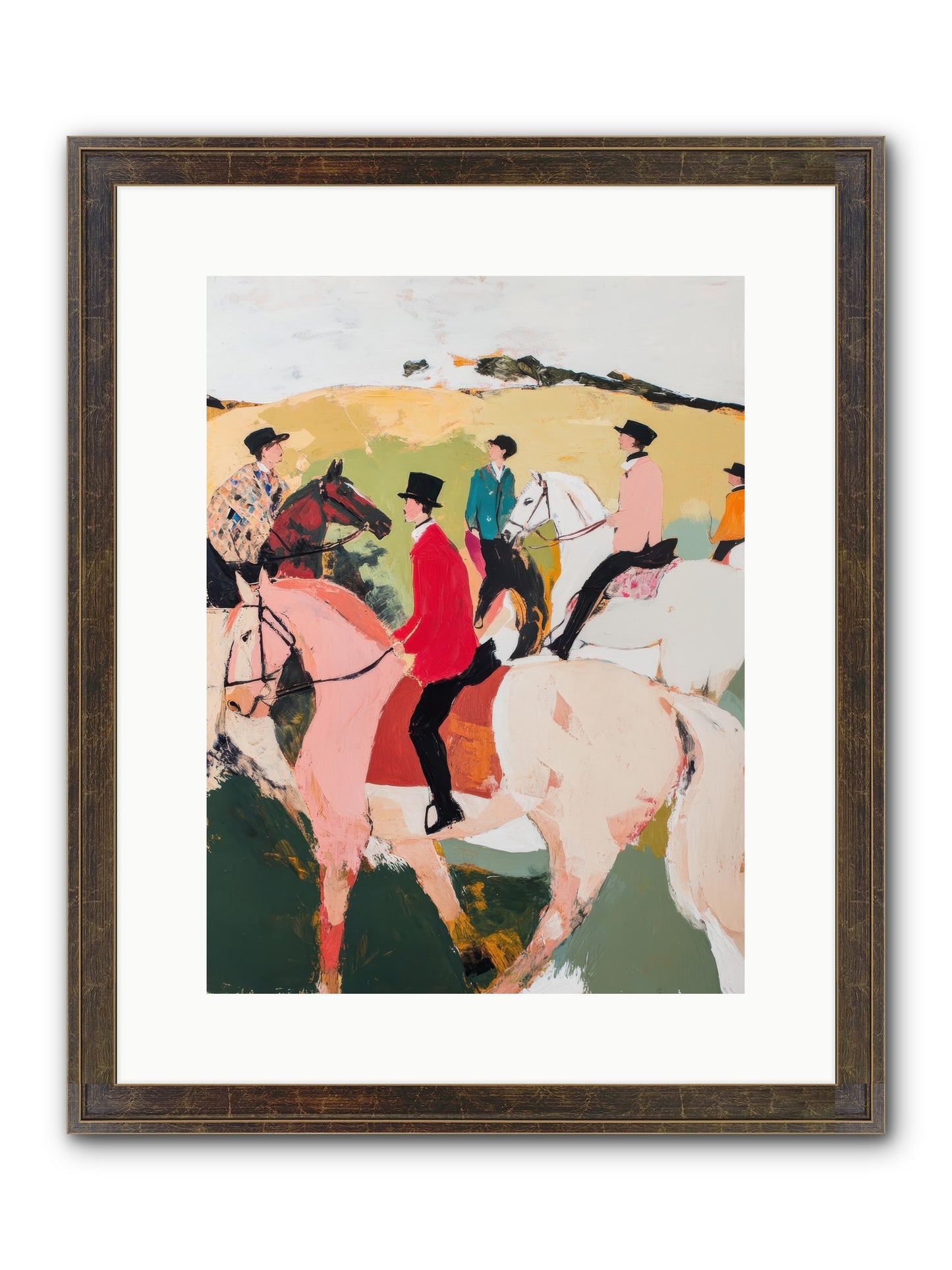 Curious Foxhunter No.3 Framed Print - Slimwoods Black/Gold 12x16