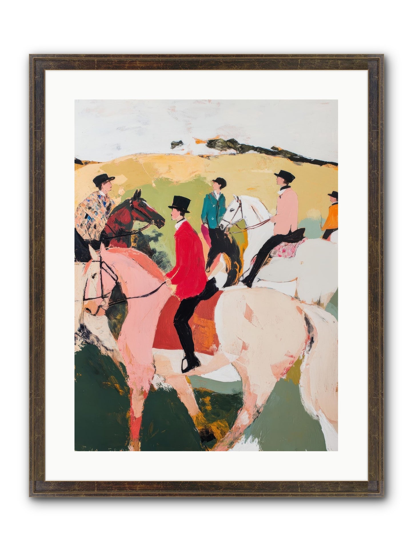 Curious Foxhunter No.3 Framed Print - Slimwoods Black/Gold 18x24