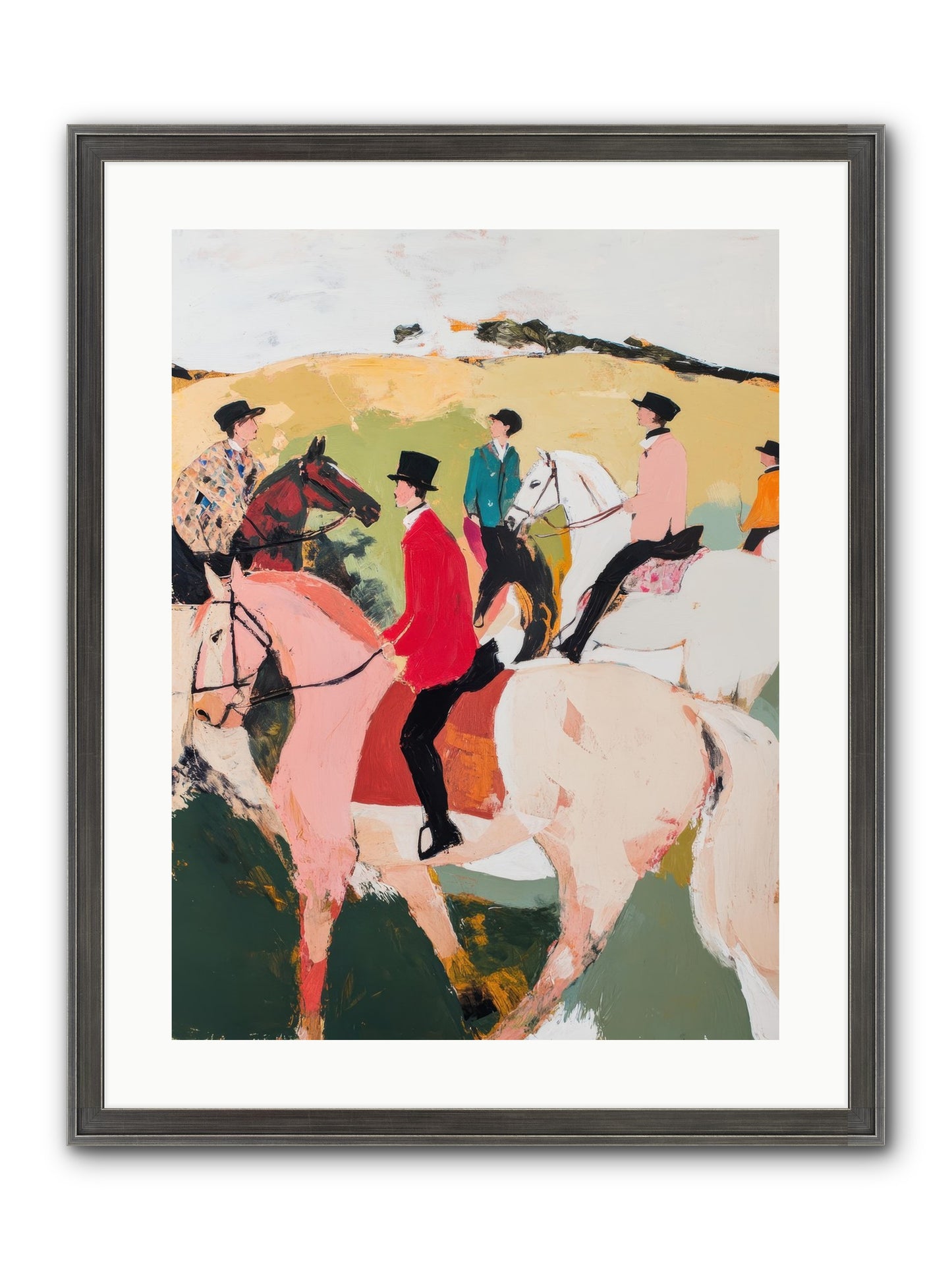 Curious Foxhunter No.3 Framed Print - Slimwoods Black/Silver 18x24