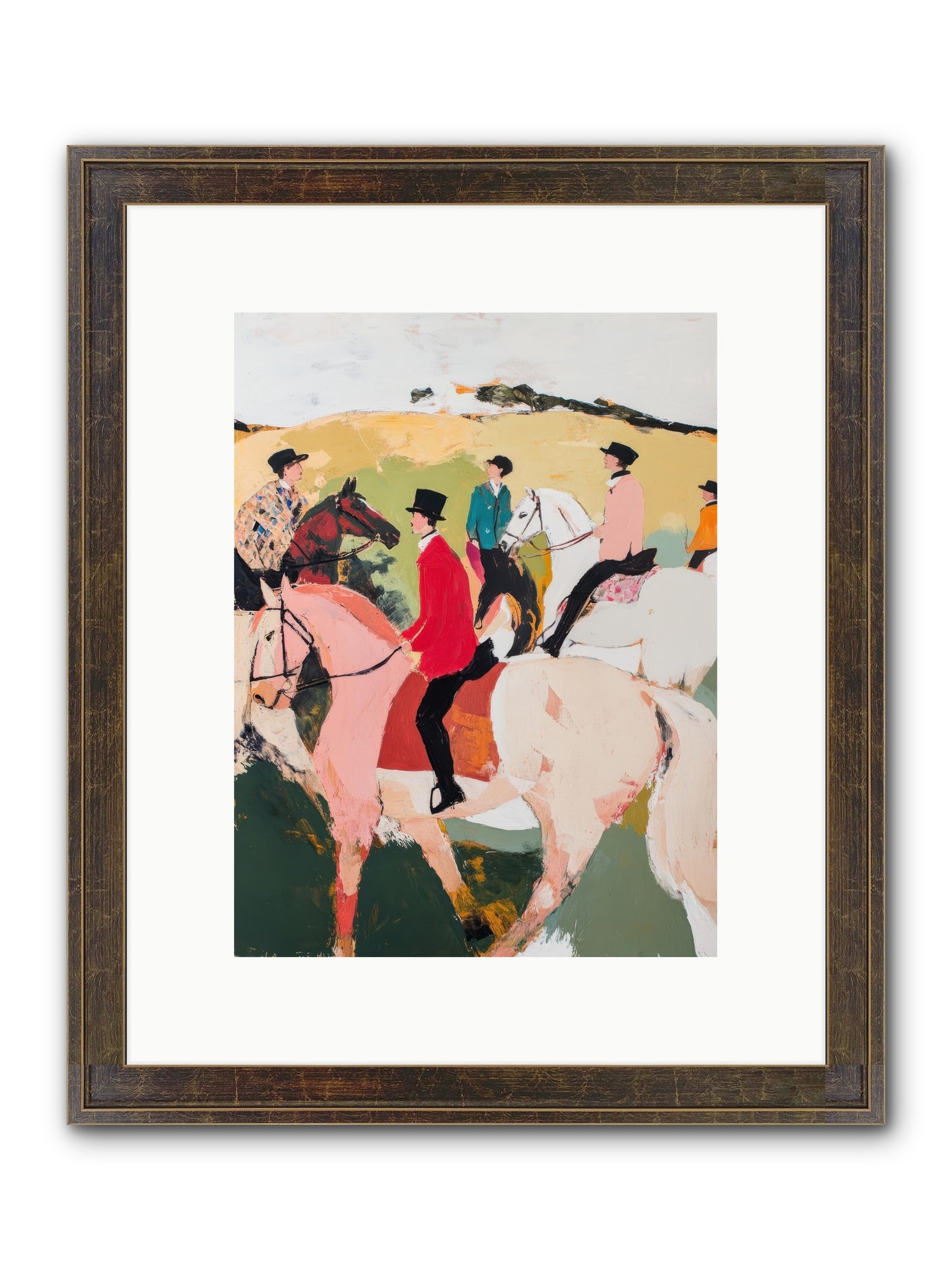 Curious Foxhunter No.3 Framed Print - Slimwoods Black/Gold 9x12