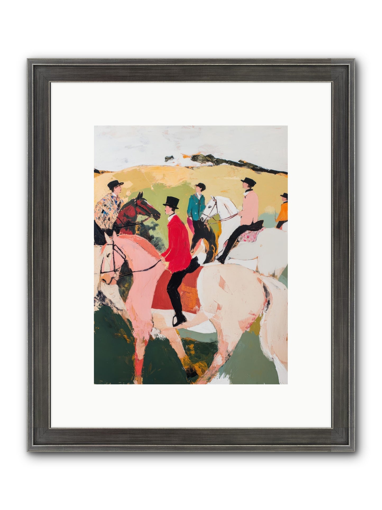 Curious Foxhunter No.3 Framed Print - Slimwoods Black/Silver 9x12