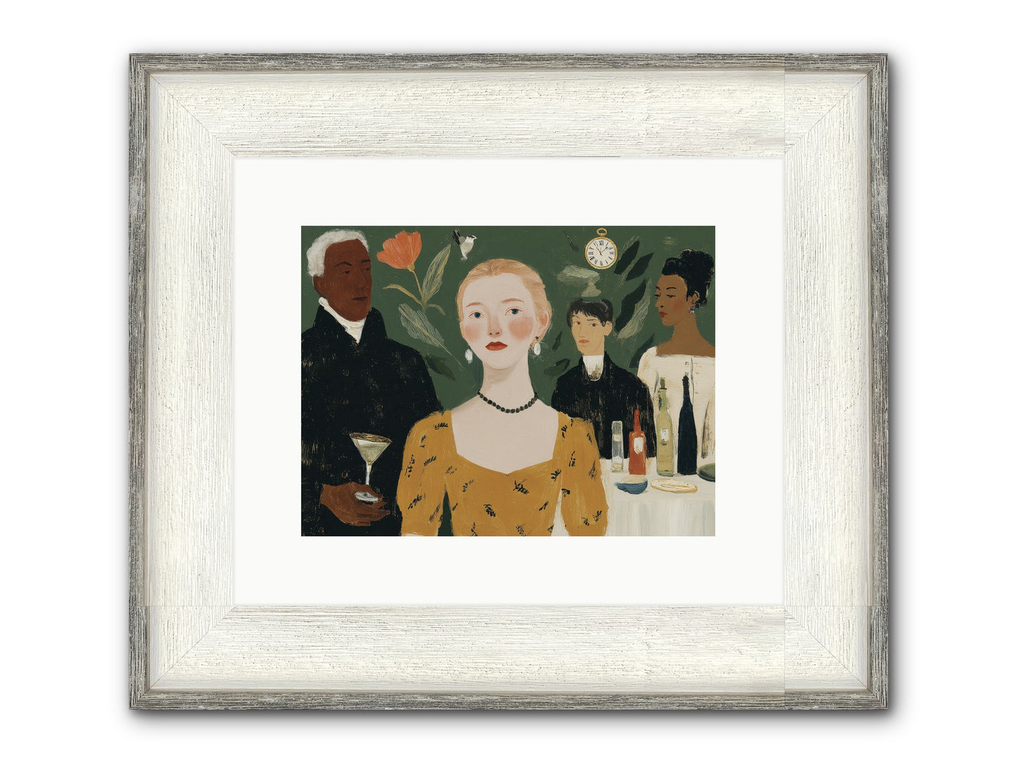 Curious Minds Framed Print - Driftwood White 12x9
