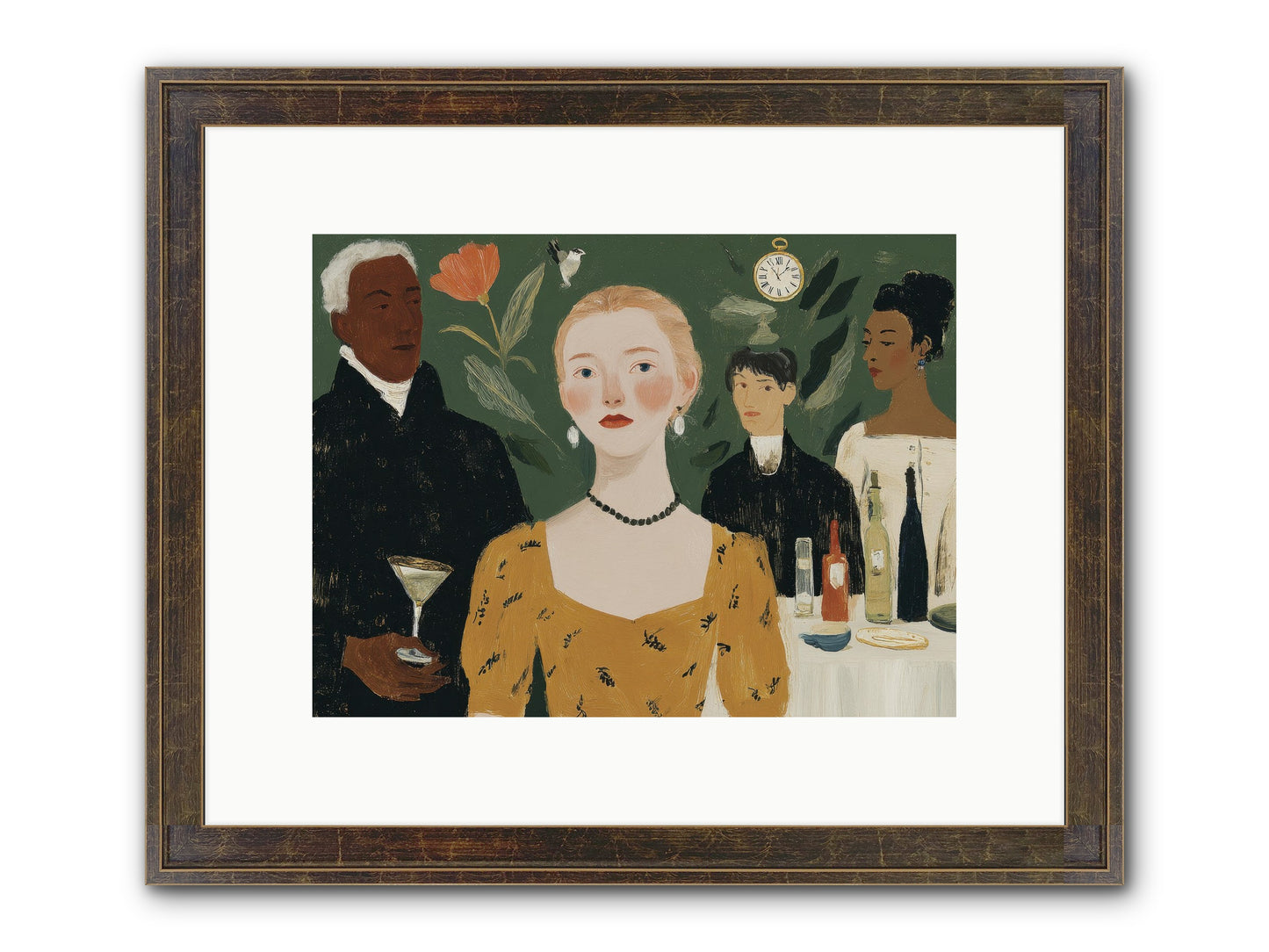 Curious Minds Framed Print - Slimwoods Black/Gold 12x9