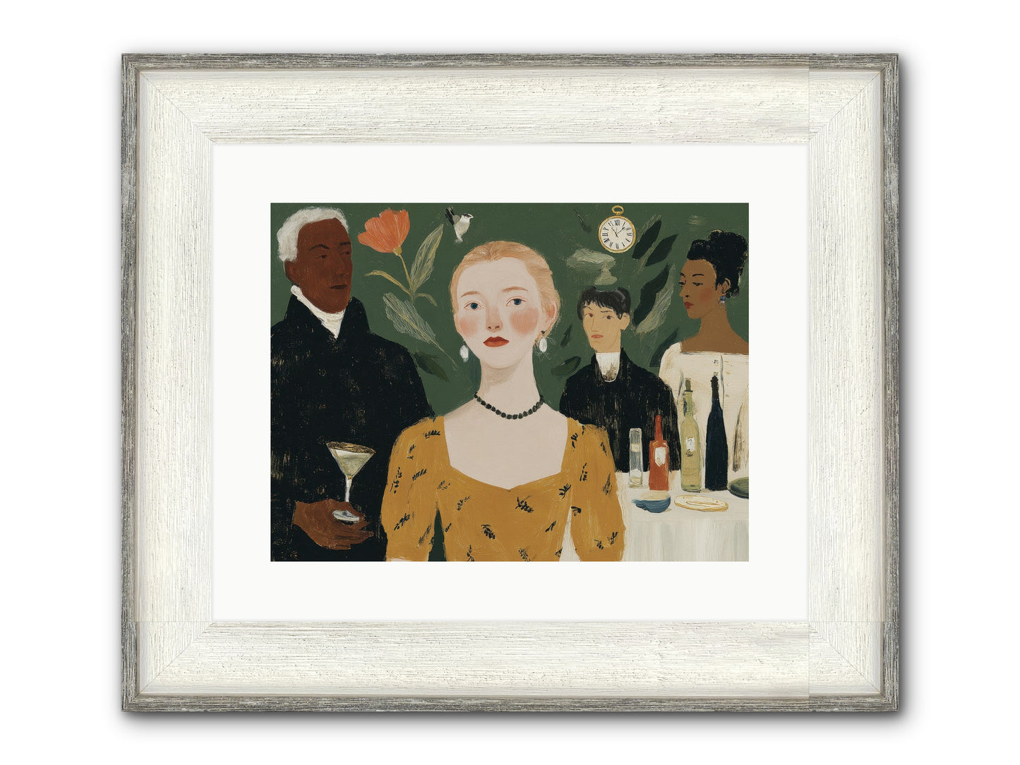 Curious Minds Framed Print - Driftwood White 16x12