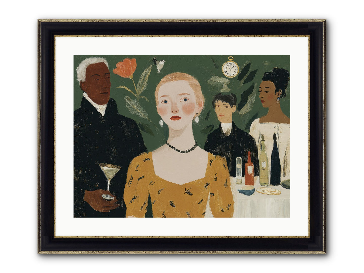 Curious Minds Framed Print - Black & Gold 24x18