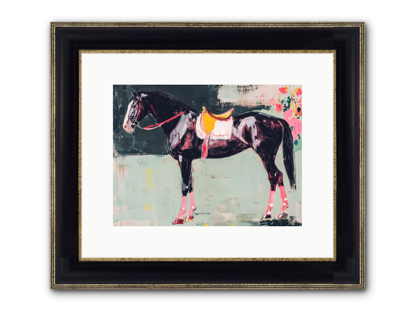 Curious Quest Framed Print - Black & Gold 12x9