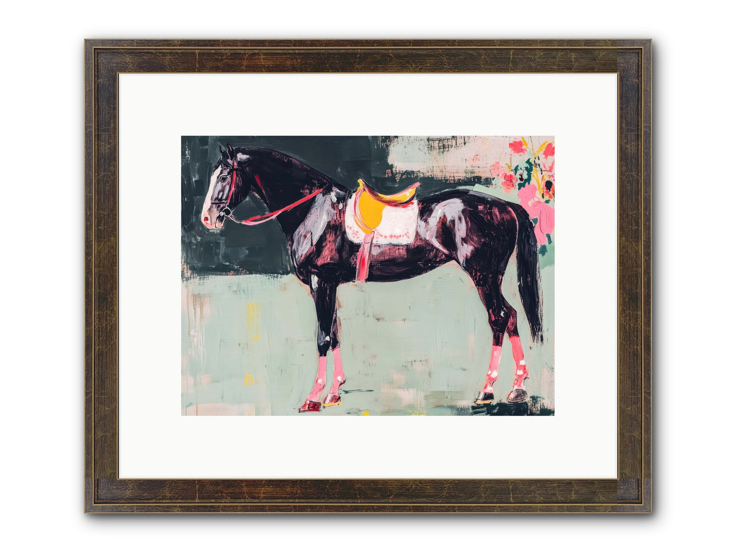 Curious Quest Framed Print - Slimwoods Black/Gold 12x9