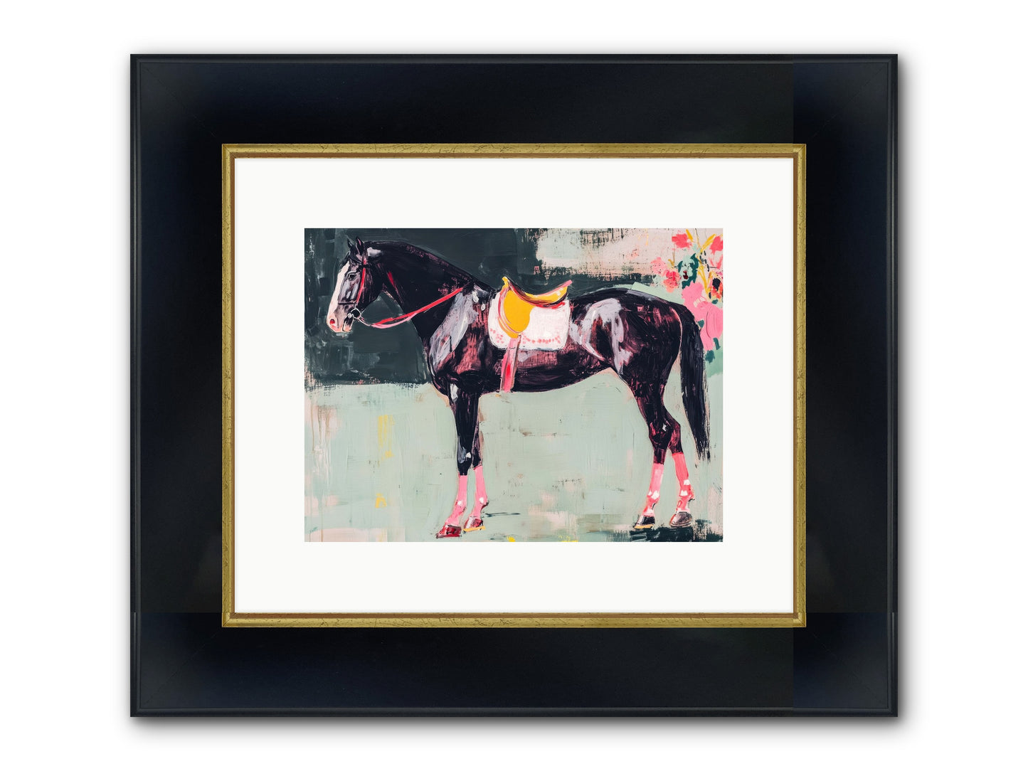Curious Quest Framed Print - Wide Black w/Gold 12x9