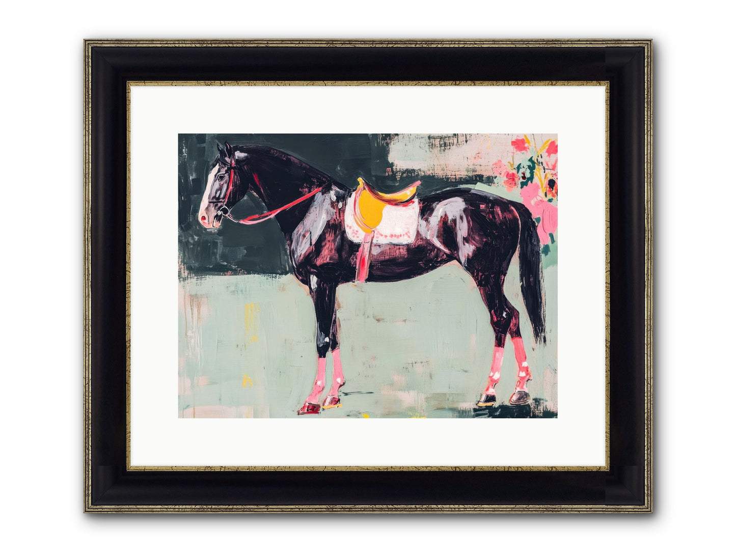 Curious Quest Framed Print - Black & Gold 16x12