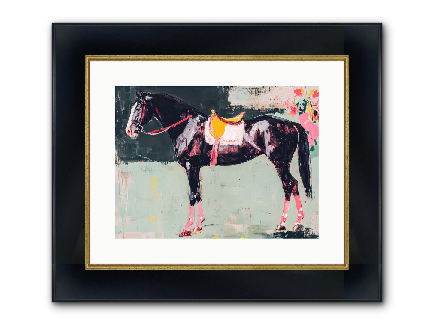 Curious Quest Framed Print - Wide Black w/Gold 16x12