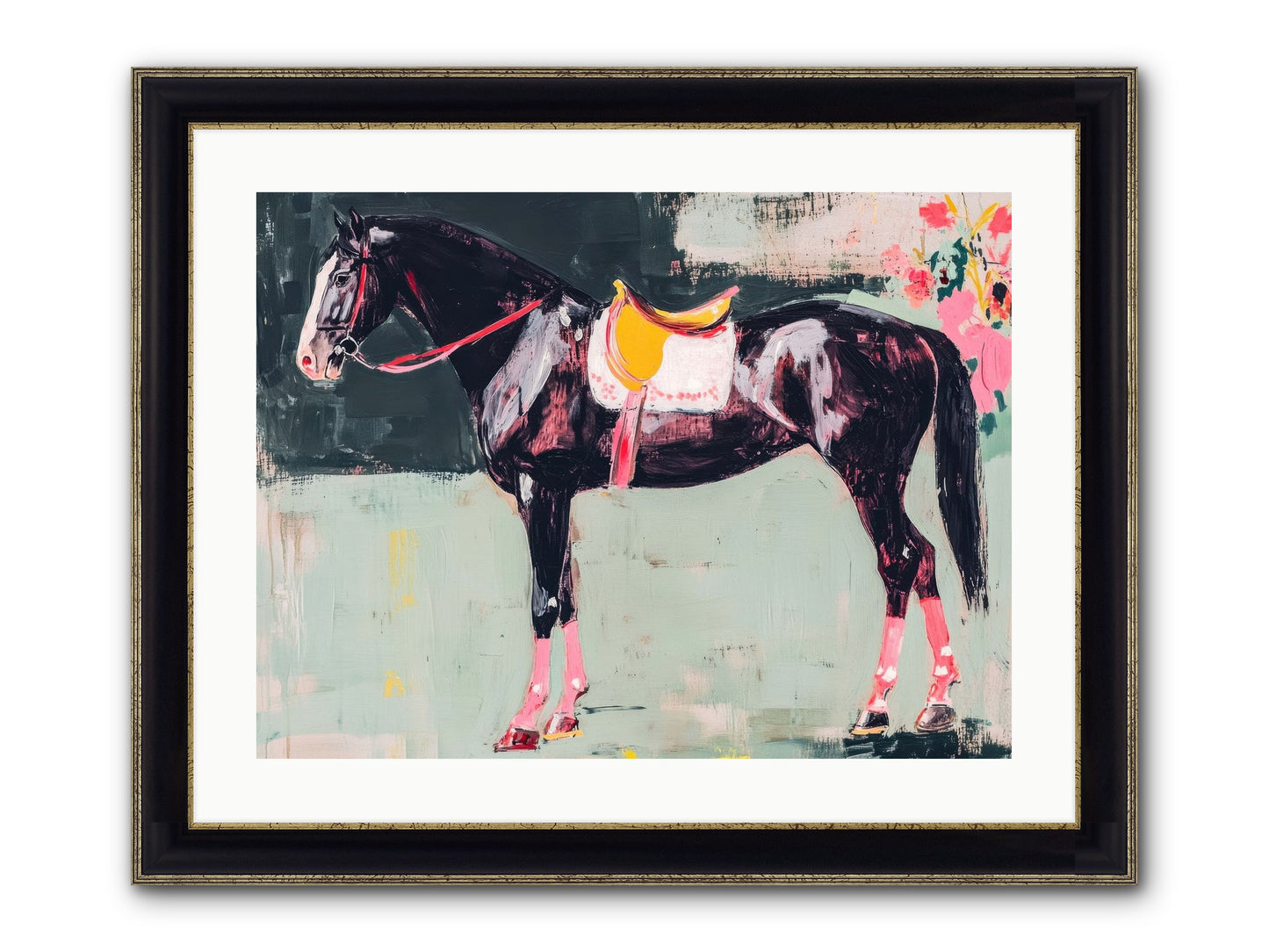 Curious Quest Framed Print - Black & Gold 24x18