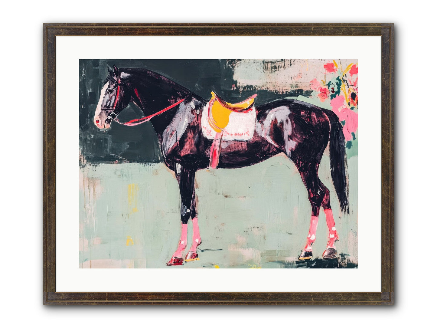 Curious Quest Framed Print - Slimwoods Black/Gold 24x18