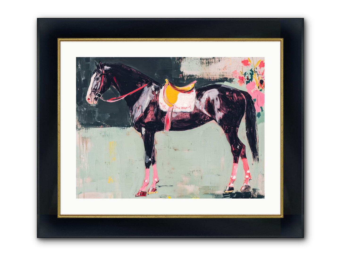 Curious Quest Framed Print - Wide Black w/Gold 24x18