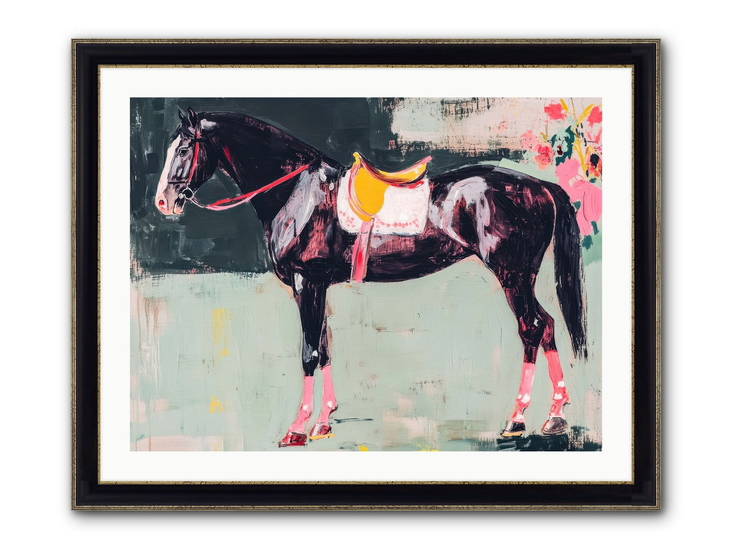 Curious Quest Framed Print - Black & Gold 32x24