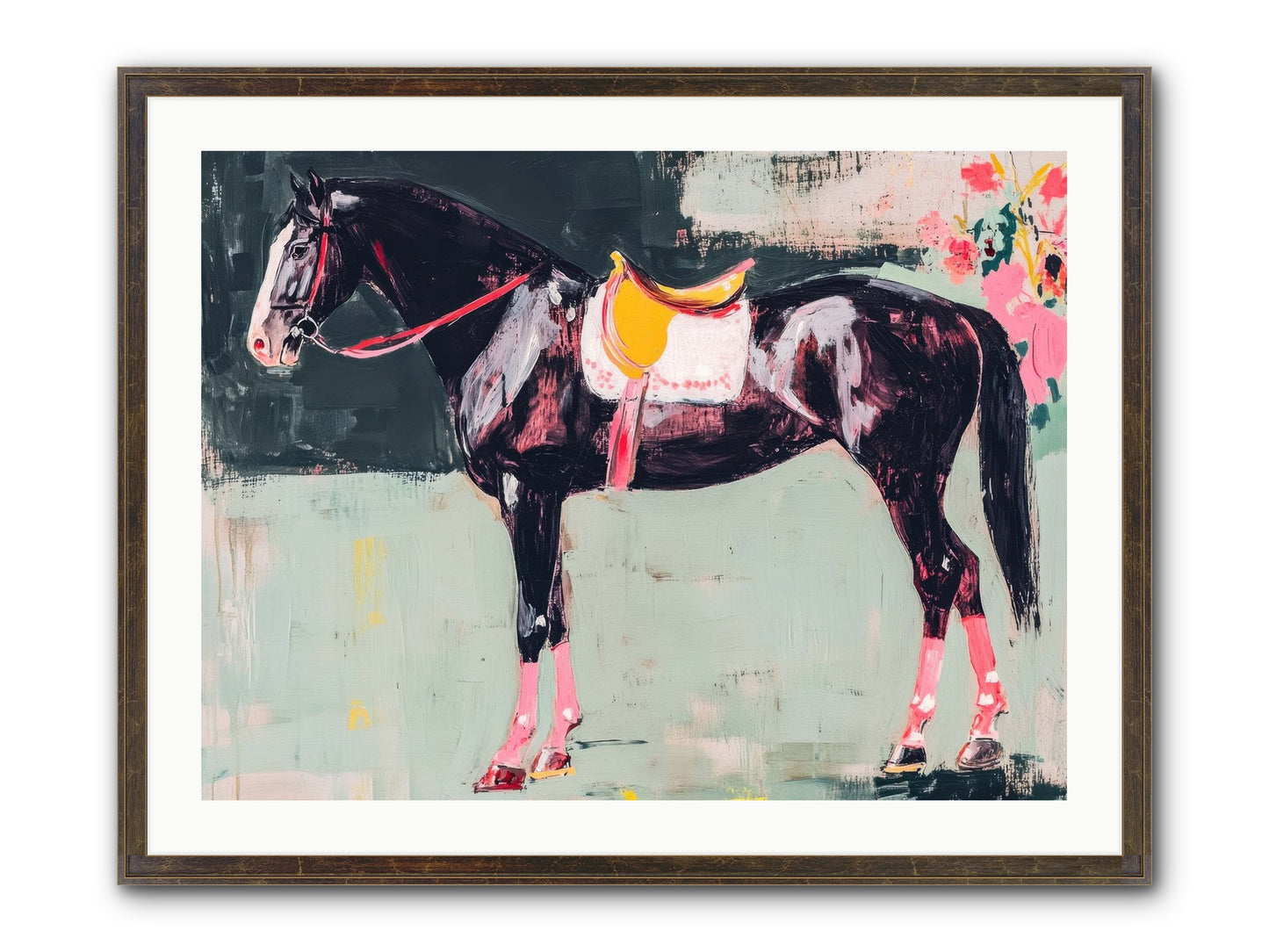 Curious Quest Framed Print - Slimwoods Black/Gold 32x24