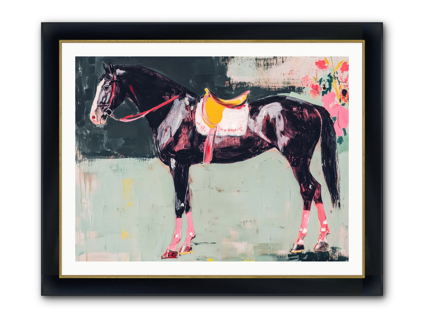 Curious Quest Framed Print - Wide Black w/Gold 40x30