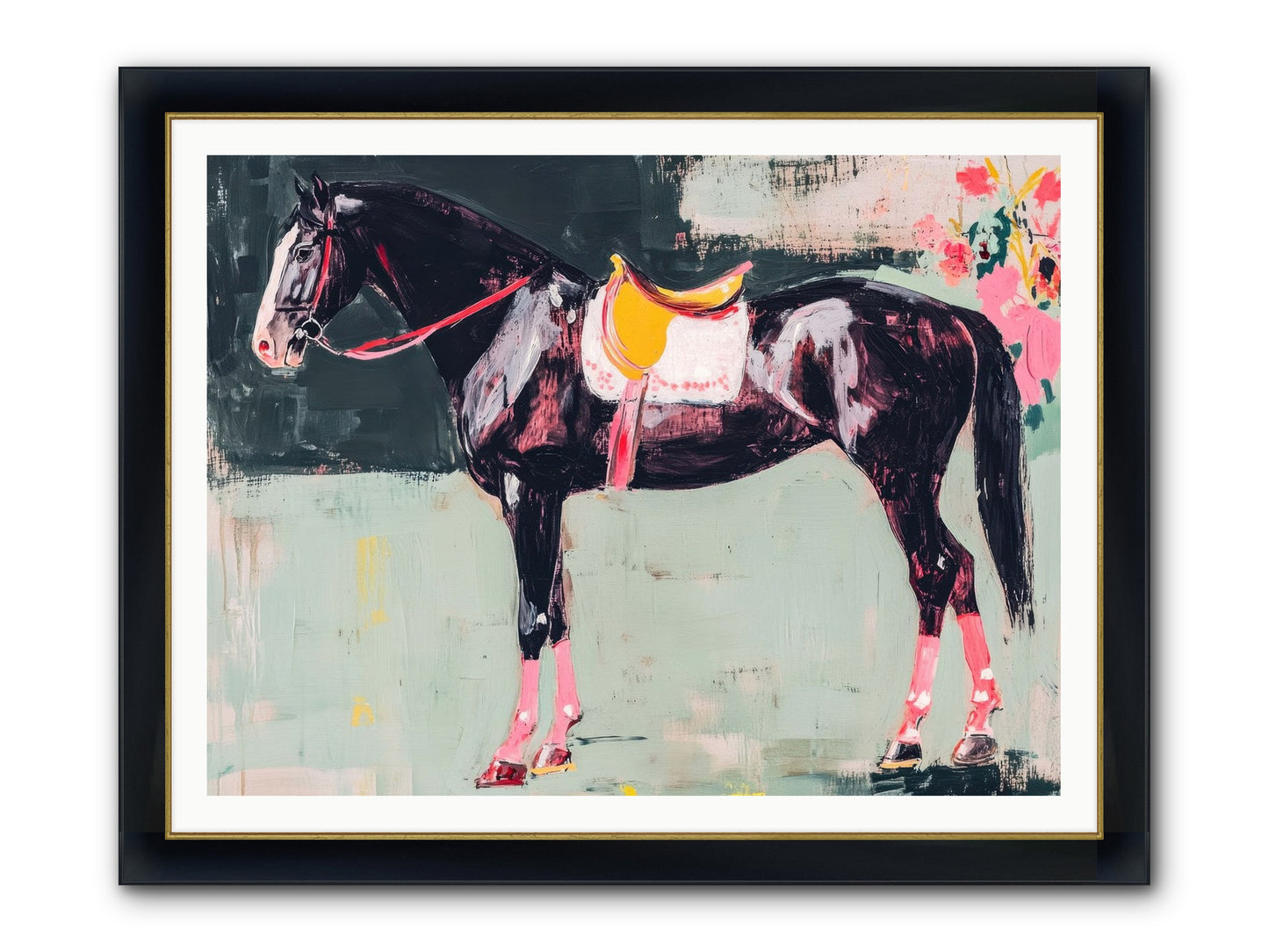Curious Quest Framed Print - Wide Black w/Gold 48x36