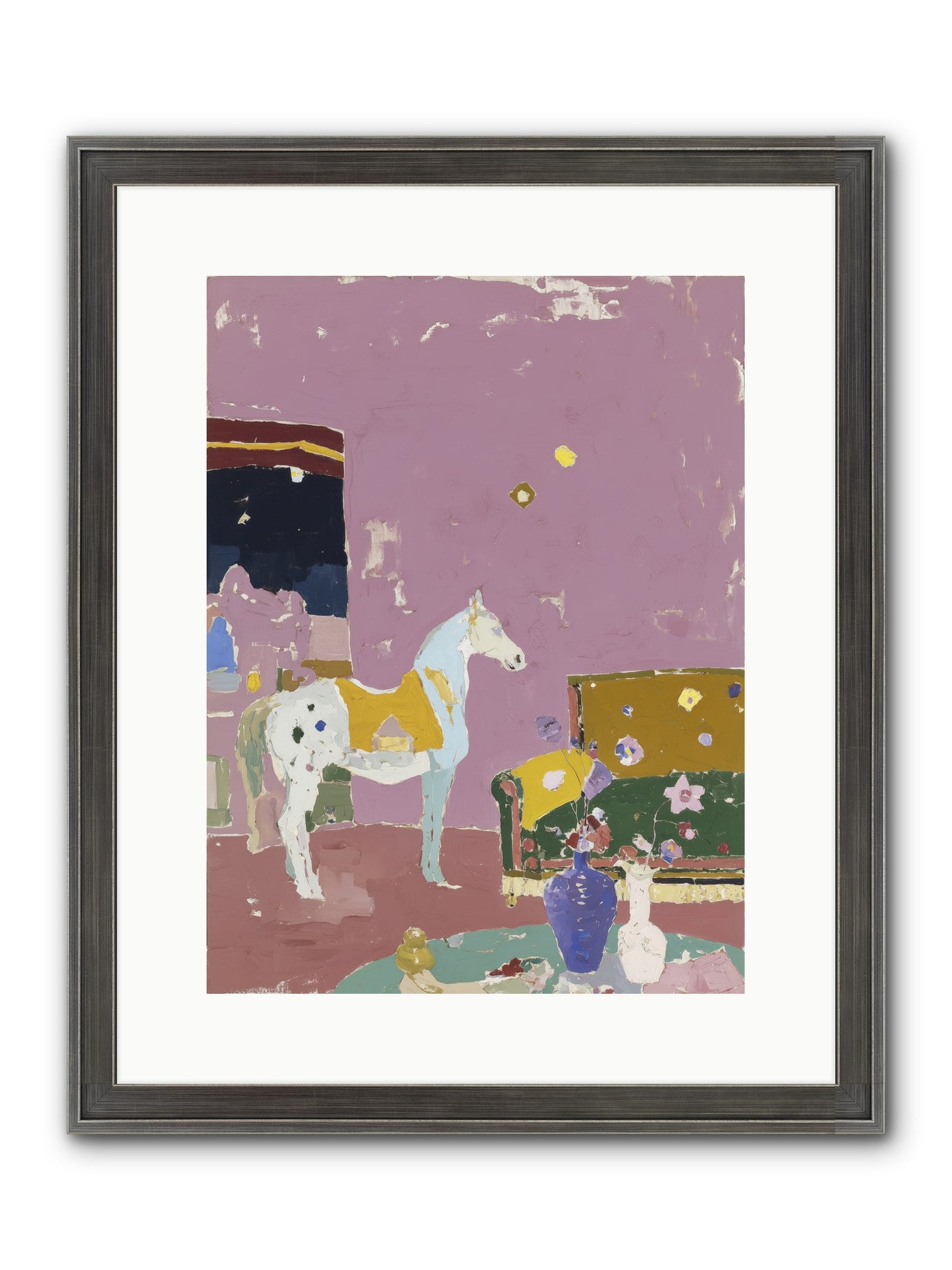Current Mood Framed Print - Slimwoods Black/Silver 12x16