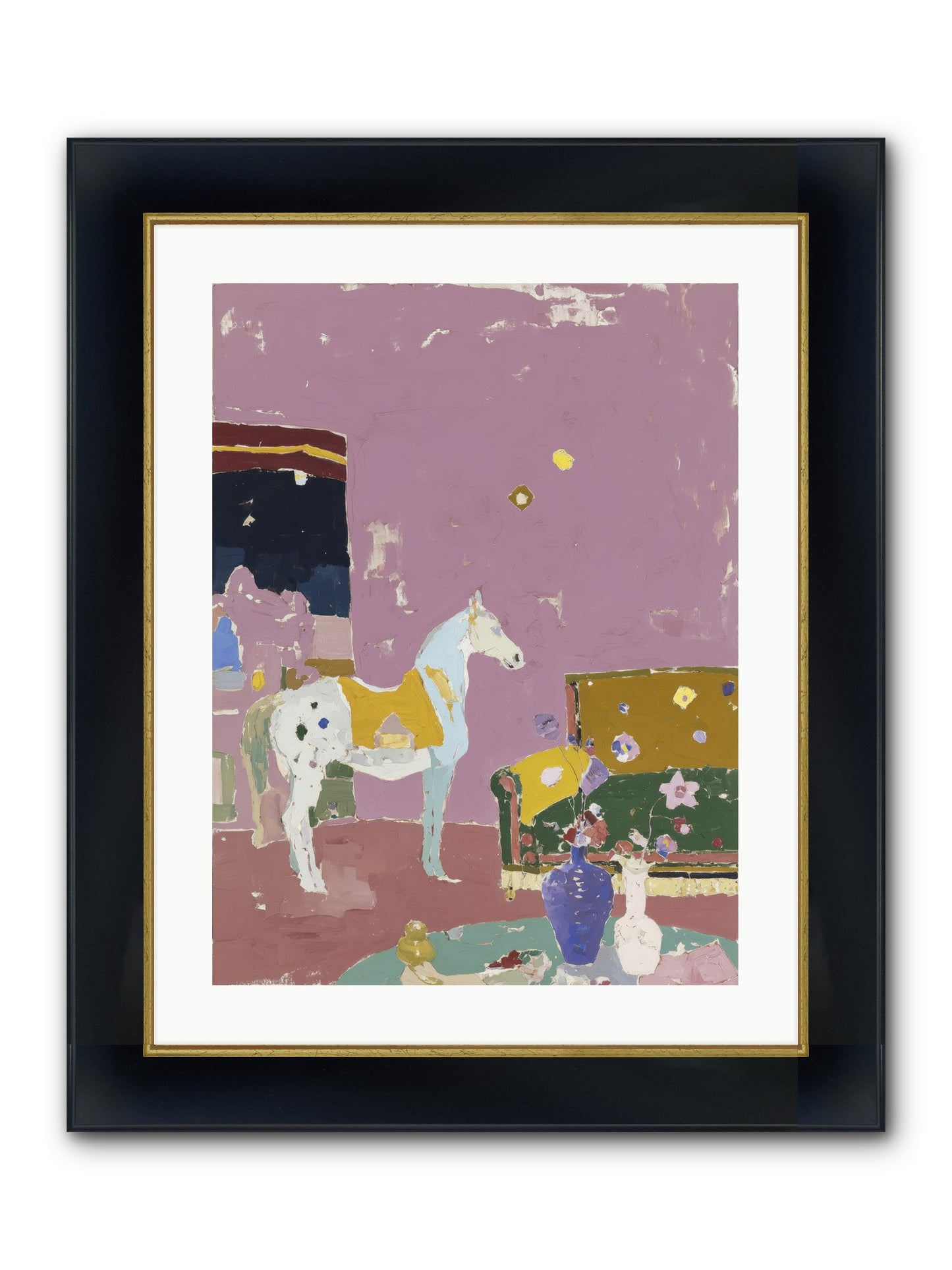 Current Mood Framed Print - Wide Black w/Gold 18x24