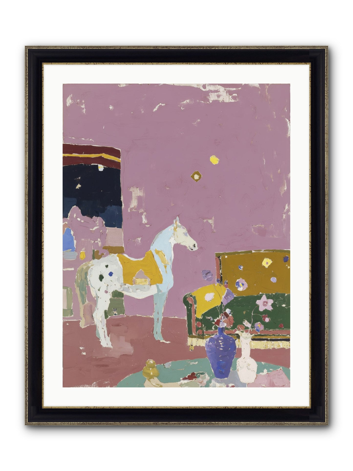 Current Mood Framed Print - Black & Gold 24x32