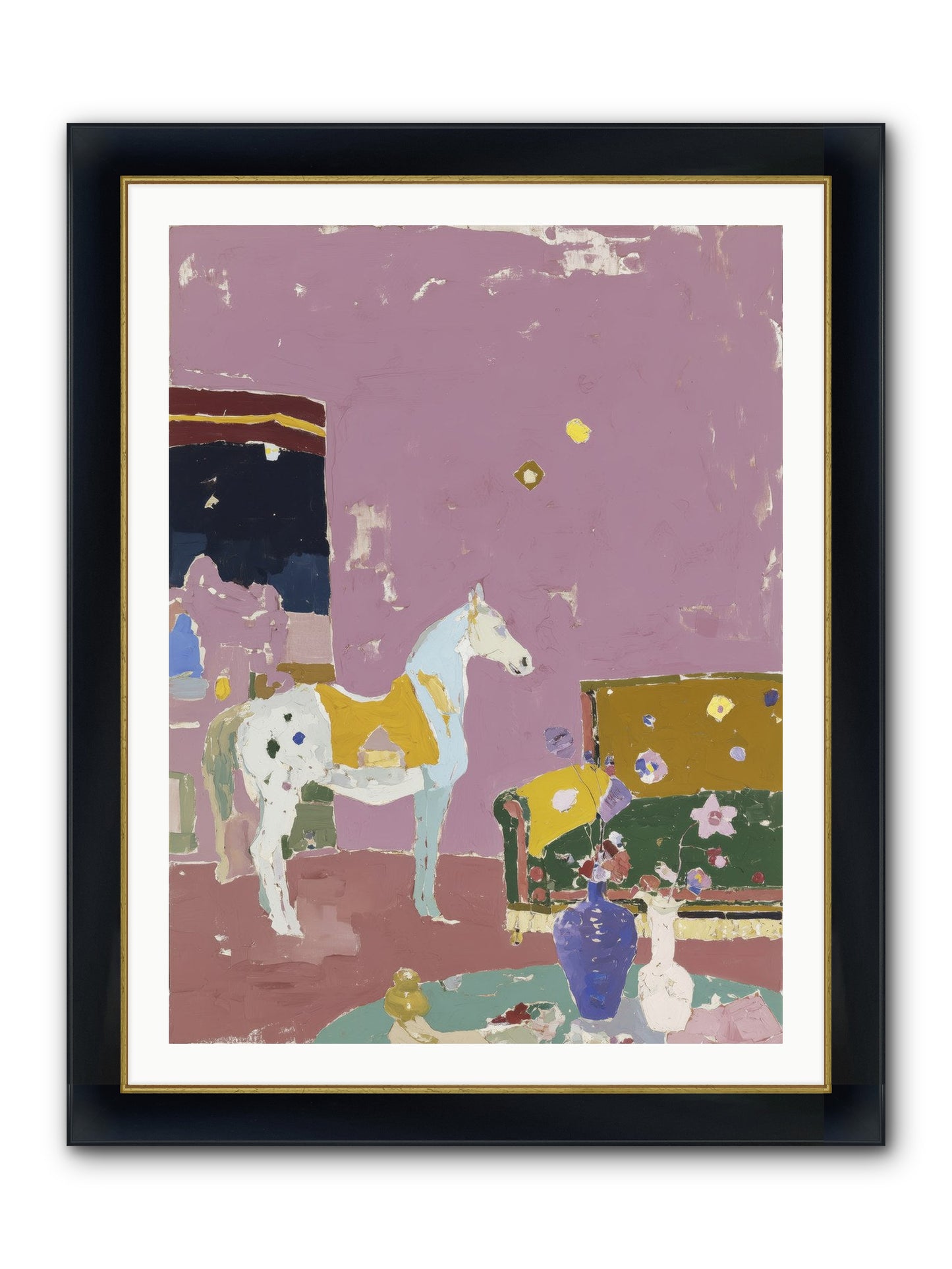 Current Mood Framed Print - Wide Black w/Gold 30x40