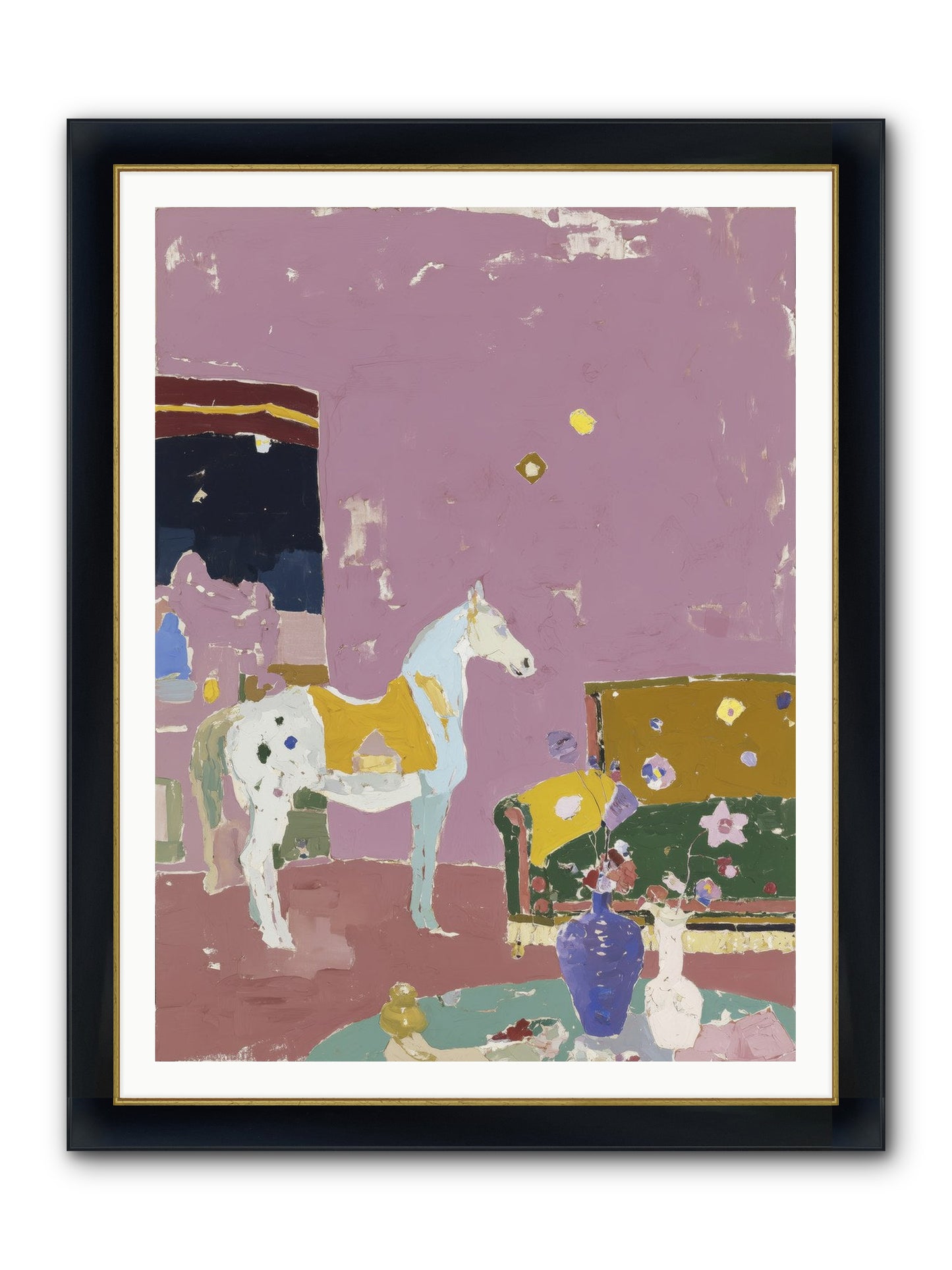 Current Mood Framed Print - Wide Black w/Gold 36x48