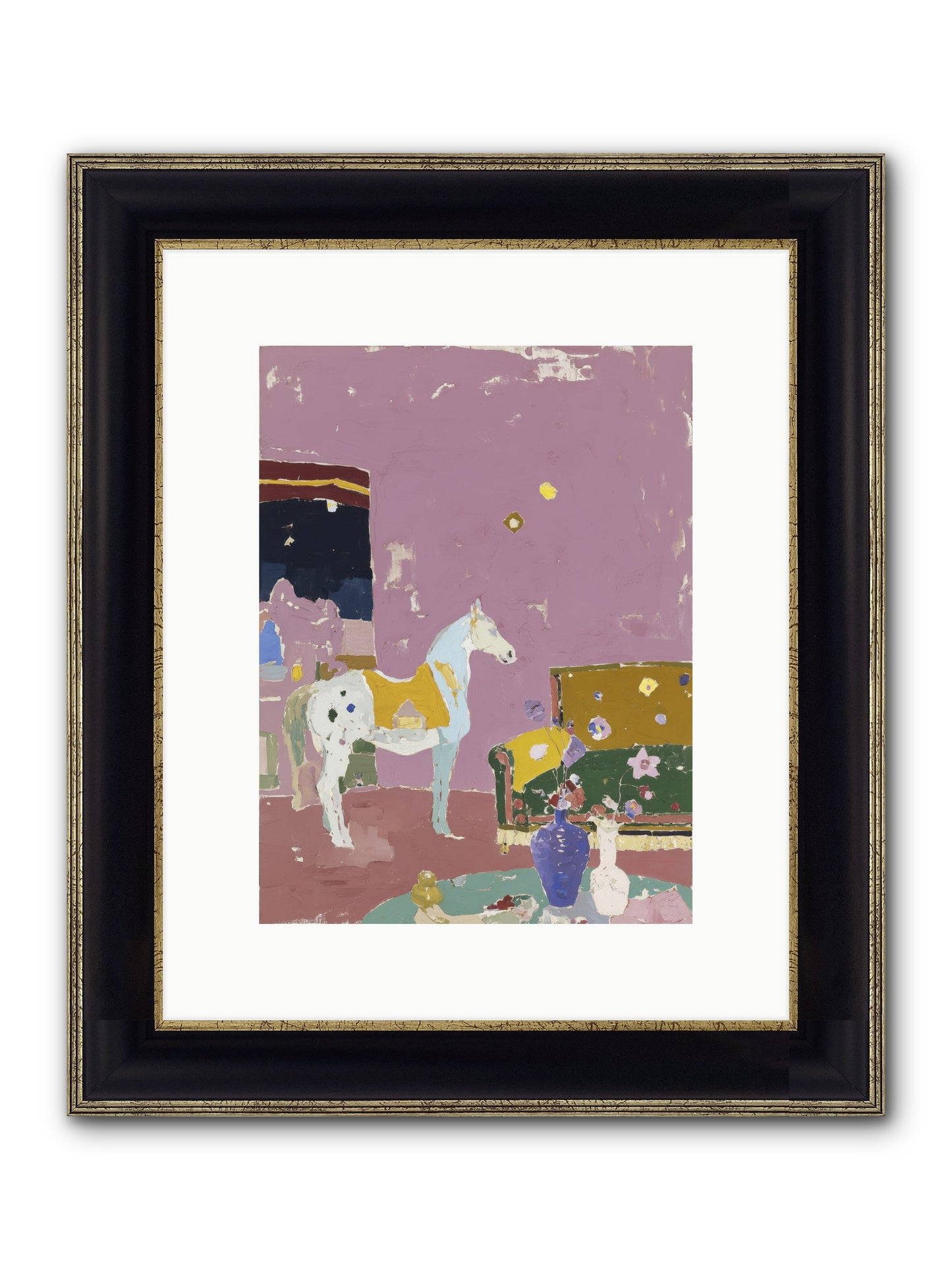 Current Mood Framed Print - Black & Gold 9x12