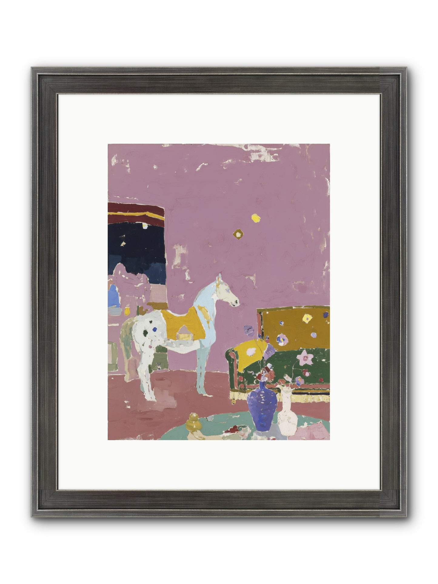 Current Mood Framed Print - Slimwoods Black/Silver 9x12