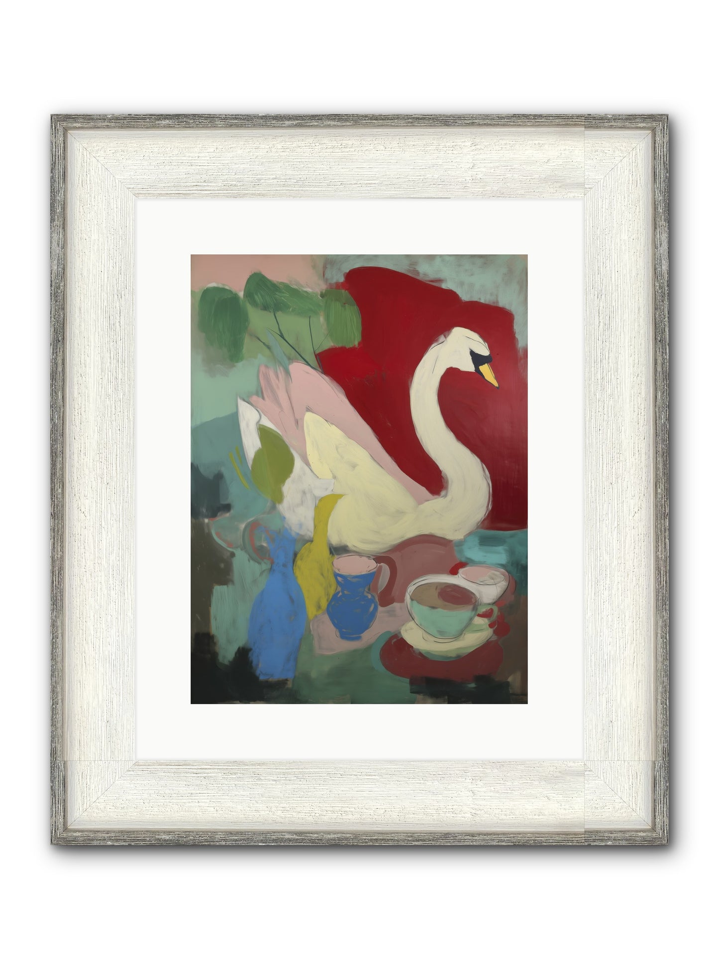 Currents Call Framed Print - Driftwood White 12x16