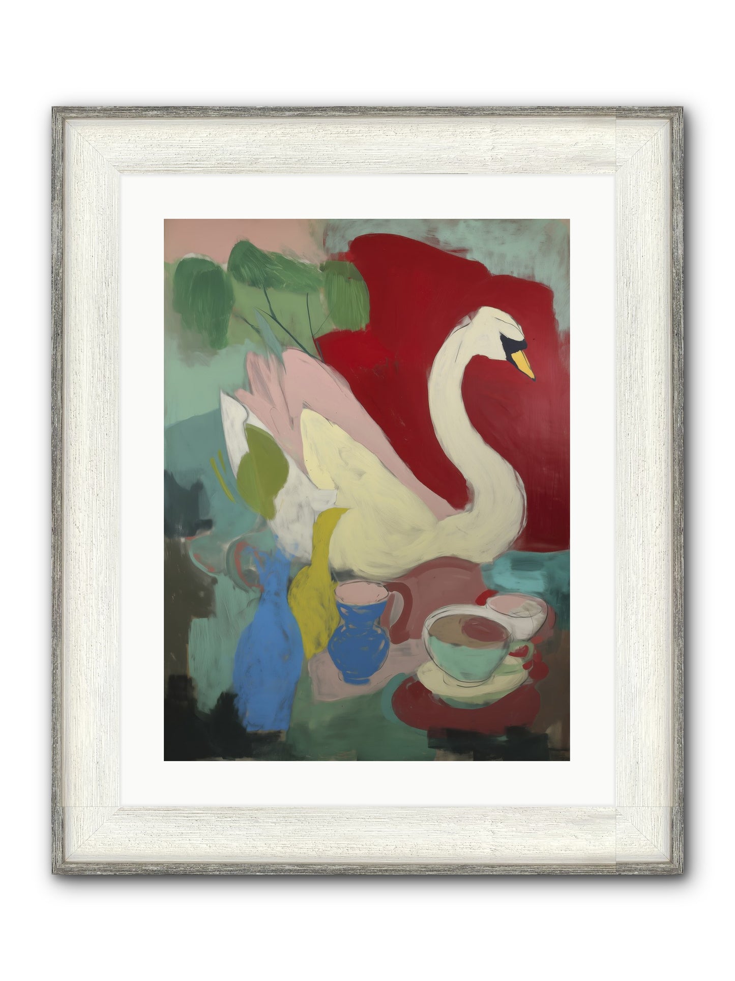 Currents Call Framed Print - Driftwood White 18x24