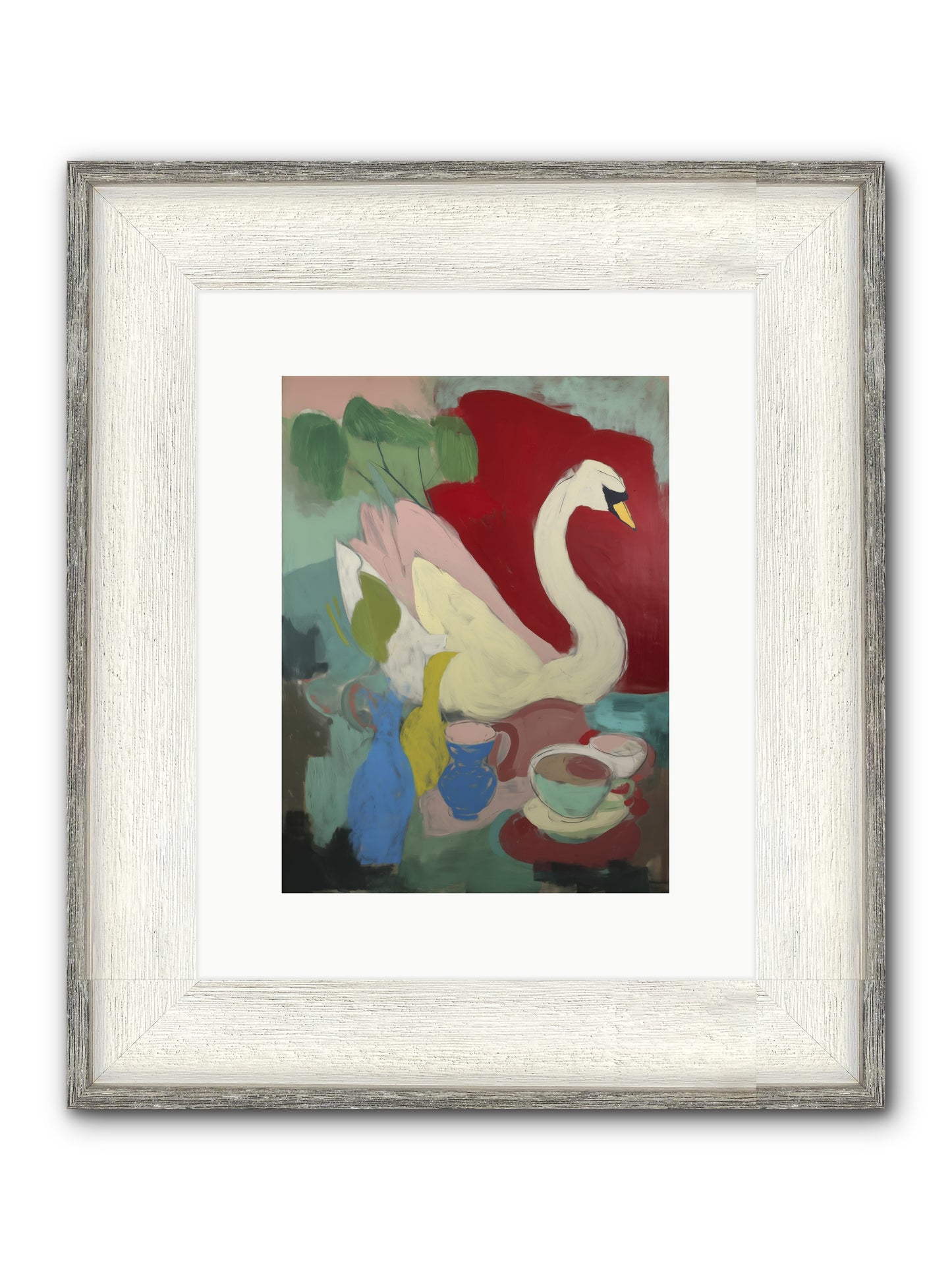 Currents Call Framed Print - Driftwood White 9x12